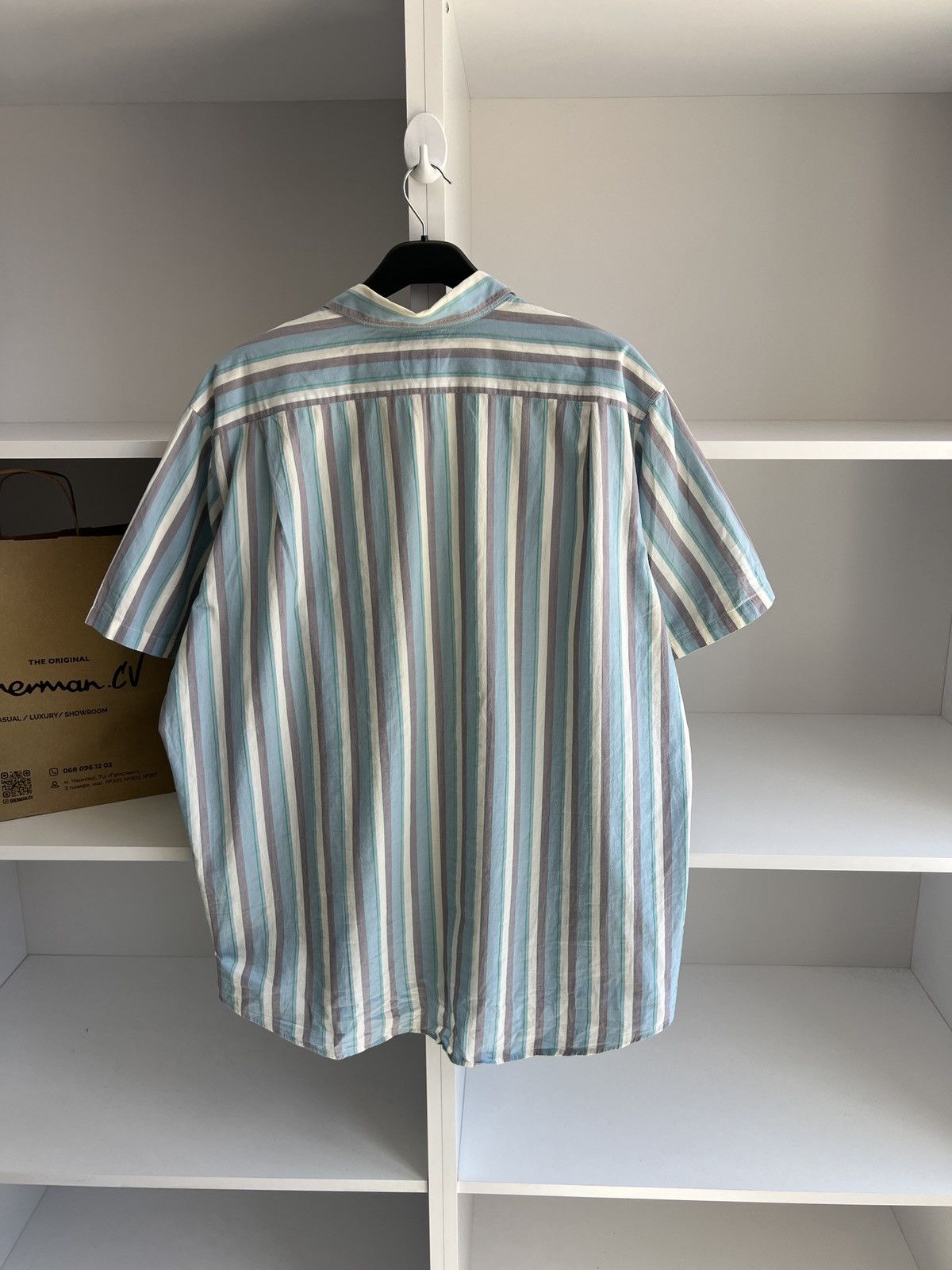 Lacoste × Vintage Vintage Lacoste Stripped Short sleeve Shirt Size US XL / EU 56 / 4 - 13 Thumbnail