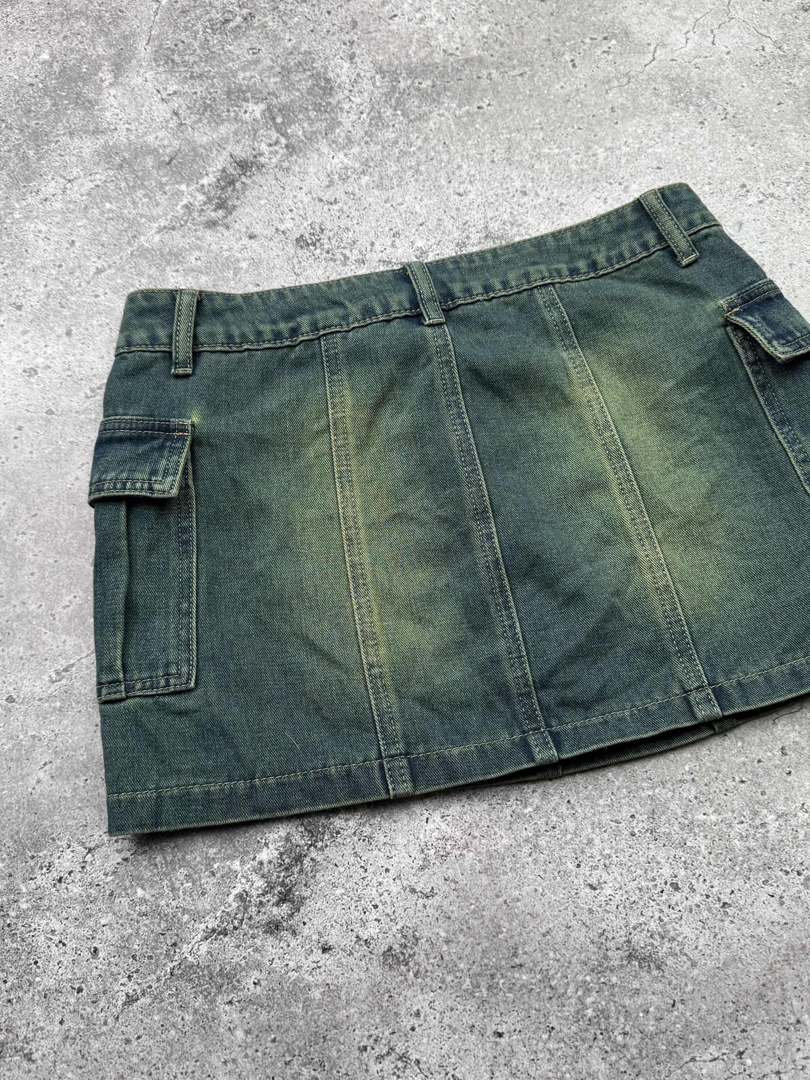 Japanese Brand Vintage Cargo Mini Skirt C638(V356)(E8) Size 27" / US 4 / IT 40 - 5 Thumbnail