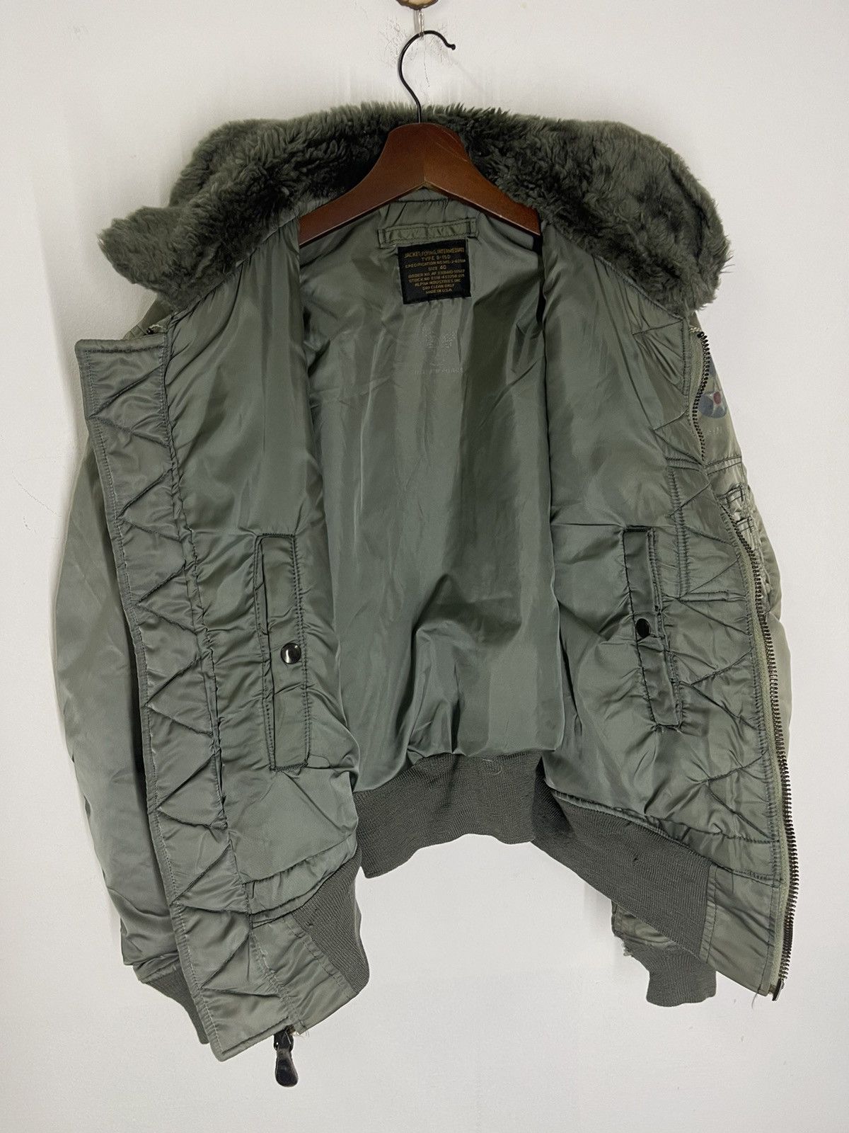 Alpha Industries VINTAGE 80’s ALPHA INDUSTRIES USA BOMBER FLYING JACKET Size US L / EU 52-54 / 3 - 3 Thumbnail