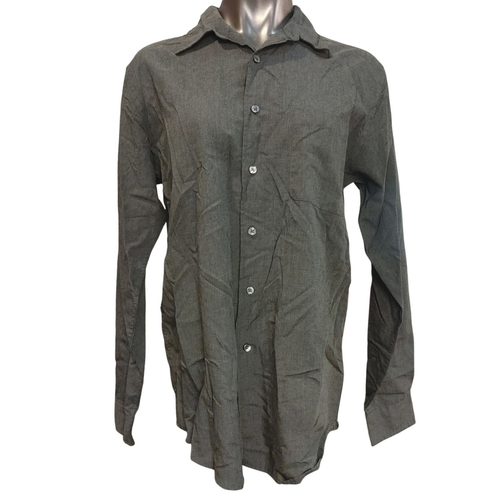 Merona Merona Men's M Dark Grey Jersey Knit Long Sleeve Shirt Size US M / EU 48-50 / 2 - 1 Thumbnail