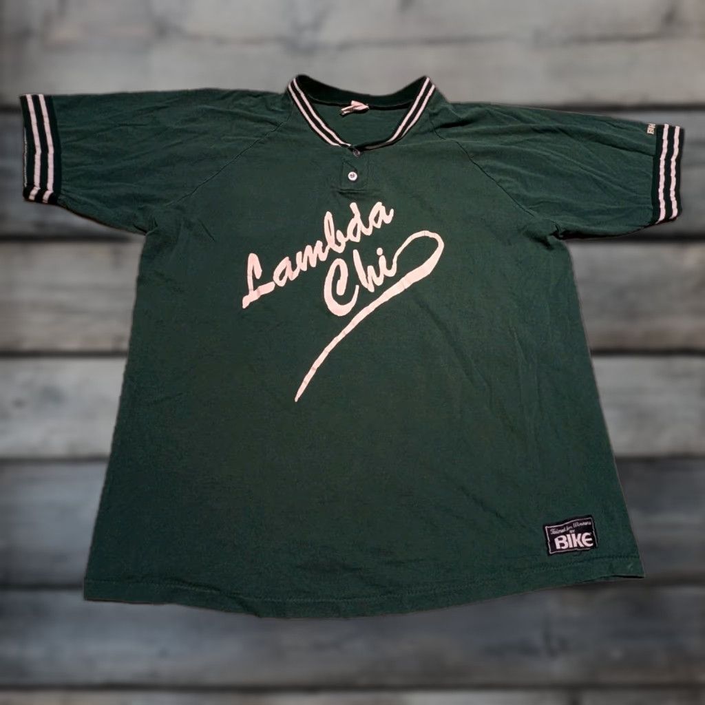 Vintage VINTAGE Bike Athletic Polo Shirt Collared Tee USA Made Green XL 80s Mens Size US XL / EU 56 / 4 - 1 Thumbnail