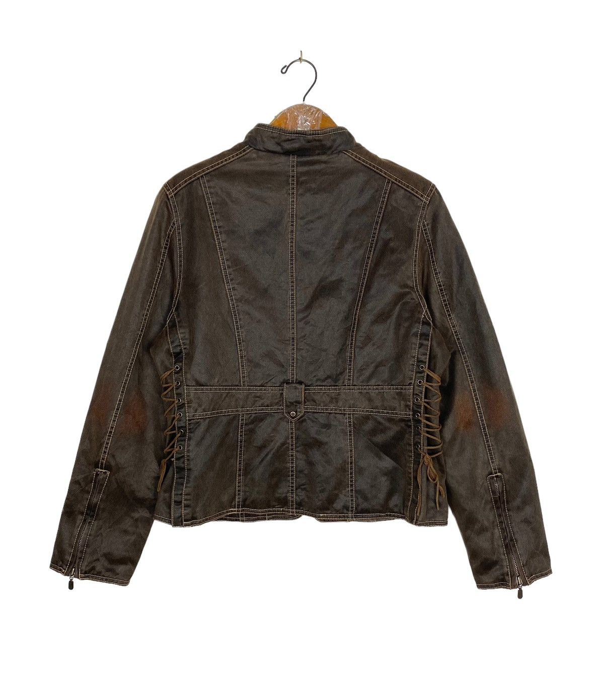 Hard Rock Cafe Hard Rock Cafe Baltimore Brown Motorcycle Tied Sides Jacket Size S / US 4 / IT 40 - 5 Thumbnail