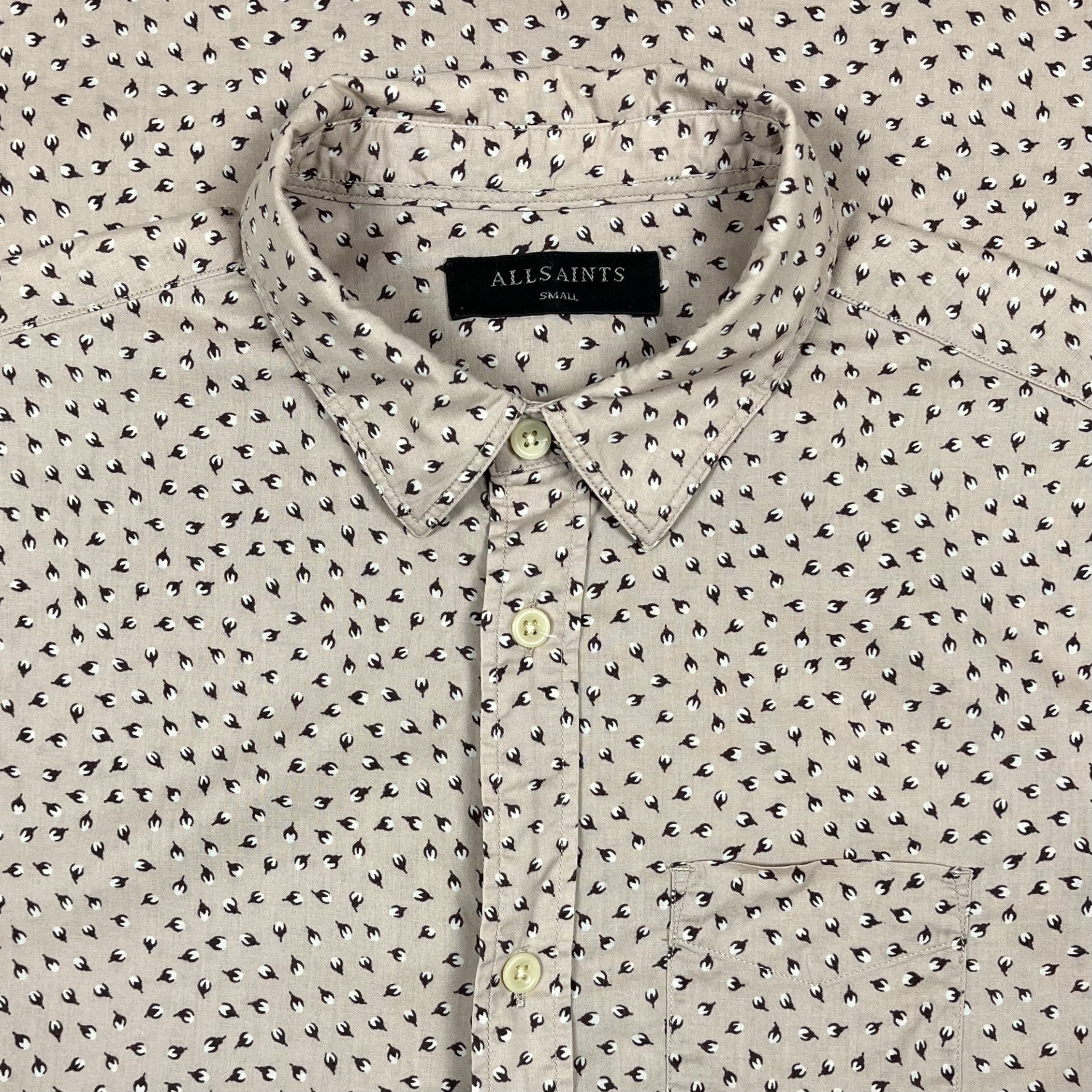 Allsaints Designer AllSaints Bulb Button Up Short Sleeve Shirt Size US S / EU 44-46 / 1 - 9 Thumbnail