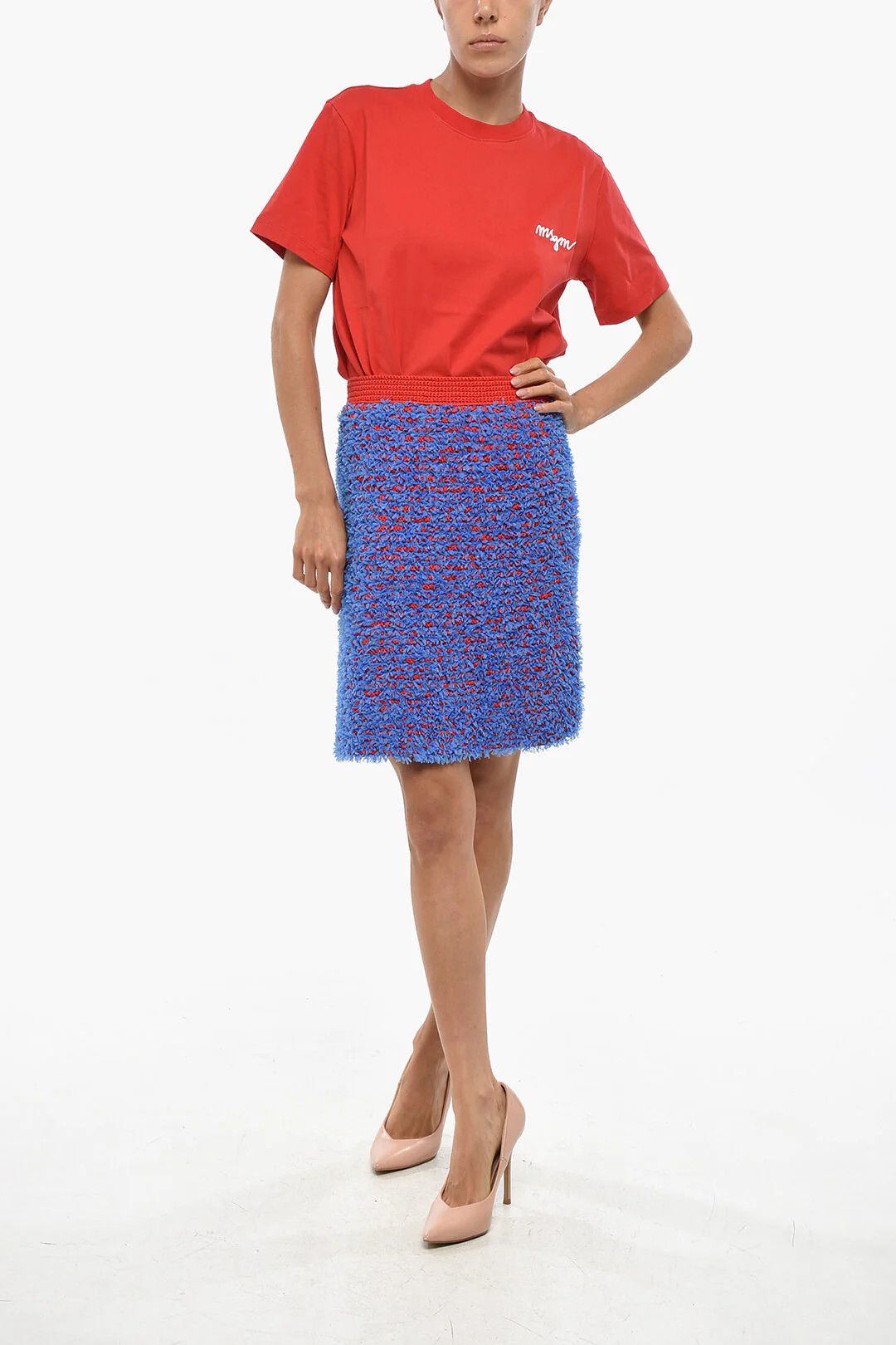 Tory Burch og1mm0426 Wool Miniskirt in Light Blue Size 27" / US 4 / IT 40 - 4 Thumbnail