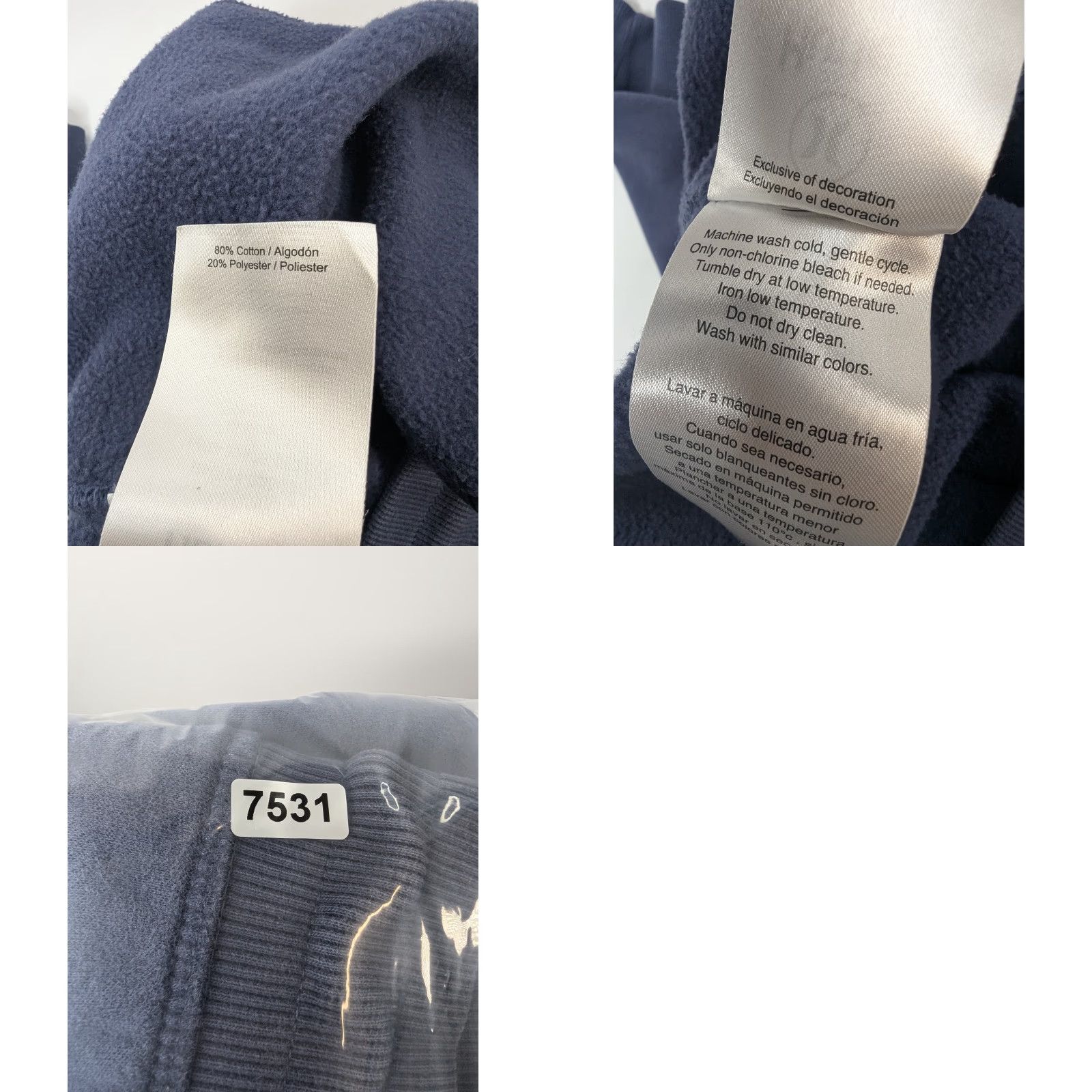 Hurley Hurley Mens Fleece Jogger Blue Logo Pockets Elastic Waist Cotton Blend Sz Large Size US 33 - 9 Thumbnail