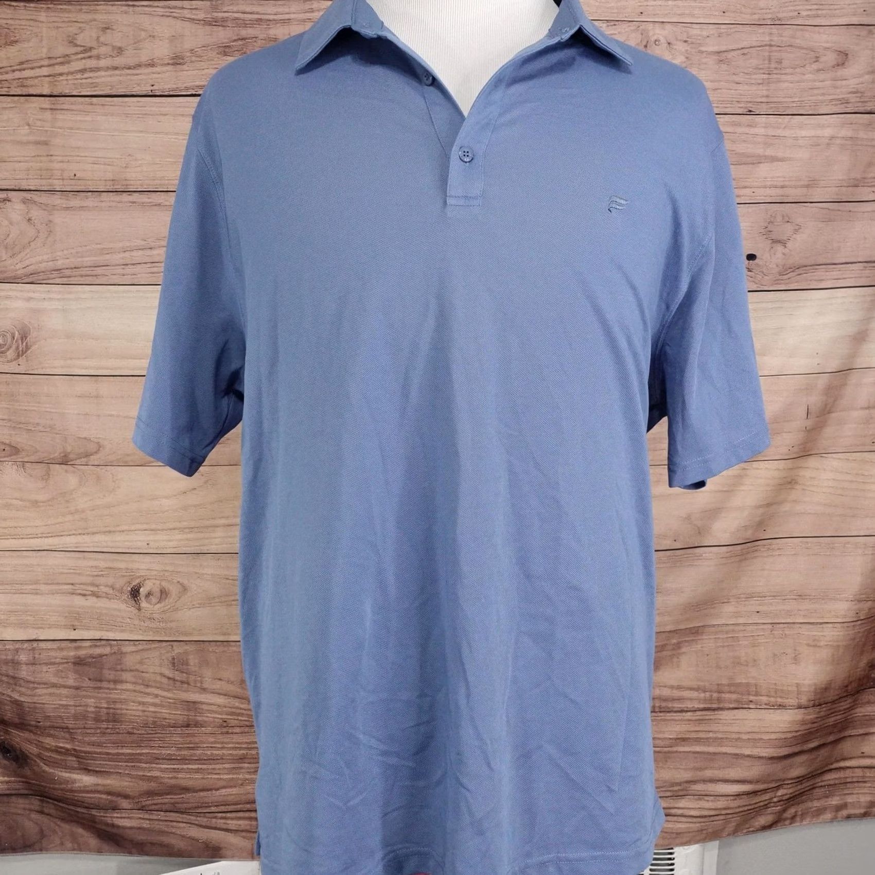 Fabletics Fabletics Polo Shirt Mens 2XL Blue Tagless Collared Short Sleeve Solid Knit Embroidered Casual Size US XXL / EU 58 / 5 - 3 Thumbnail
