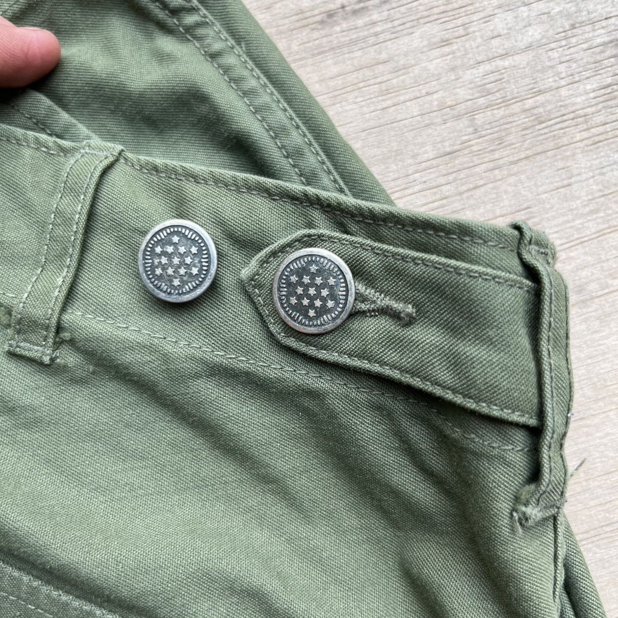 Alpha Industries VINTAGE 13th STARS BOTTON CAB CLOTHING OLIVE FAIGUE PANTS Size US 32 / EU 48 - 5 Thumbnail