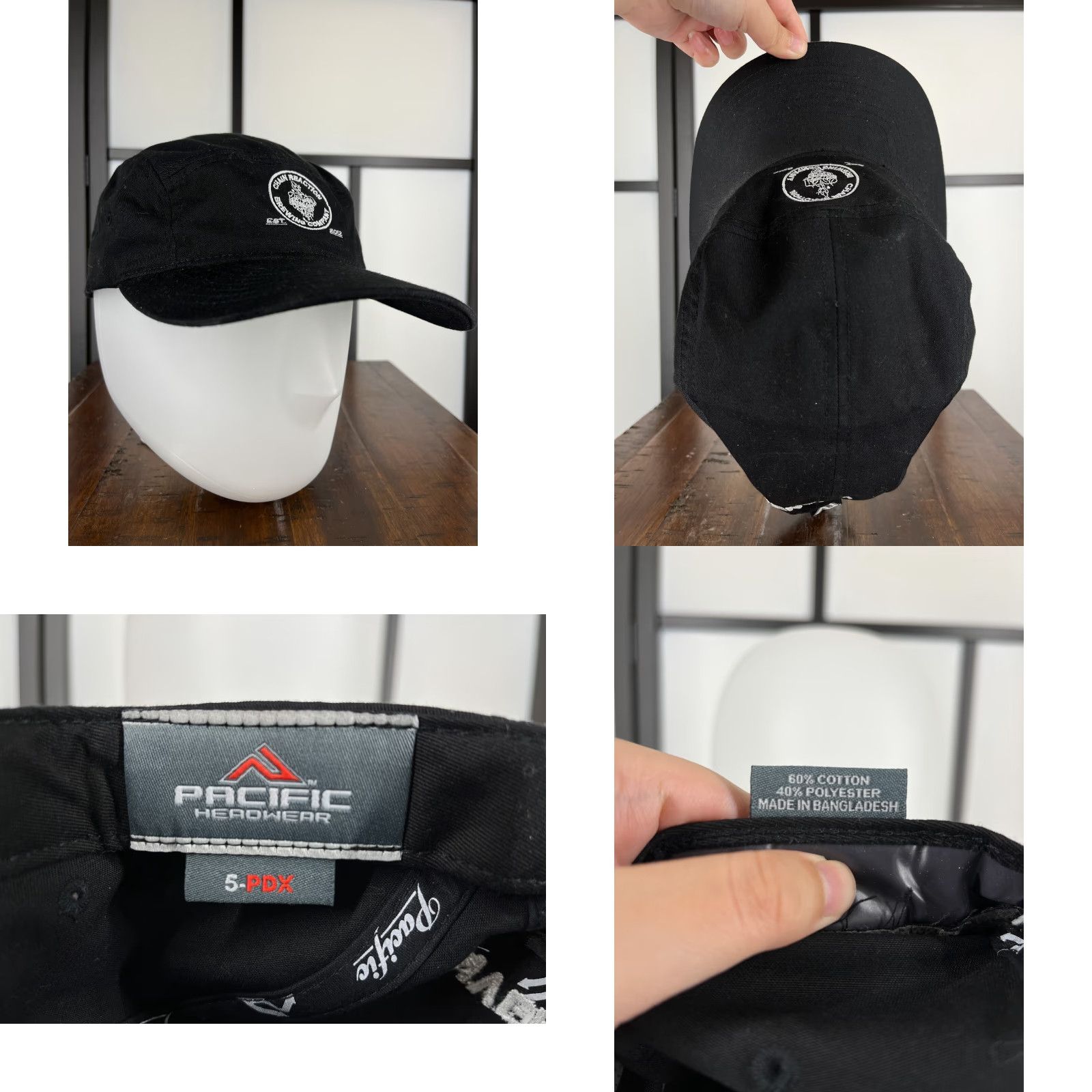 Vintage VINTAGE? No — Chain Reaction Brewery Hat Cap 5 Panel Adult One Size Black Beer Theme Casual Mens Cap Size ONE SIZE - 8 Thumbnail