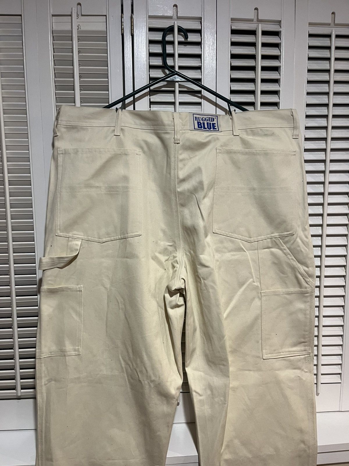Vintage 90s Rugged Blue Canvas Utility Pants / 42x32 Size US 42 / EU 58 - 3 Thumbnail