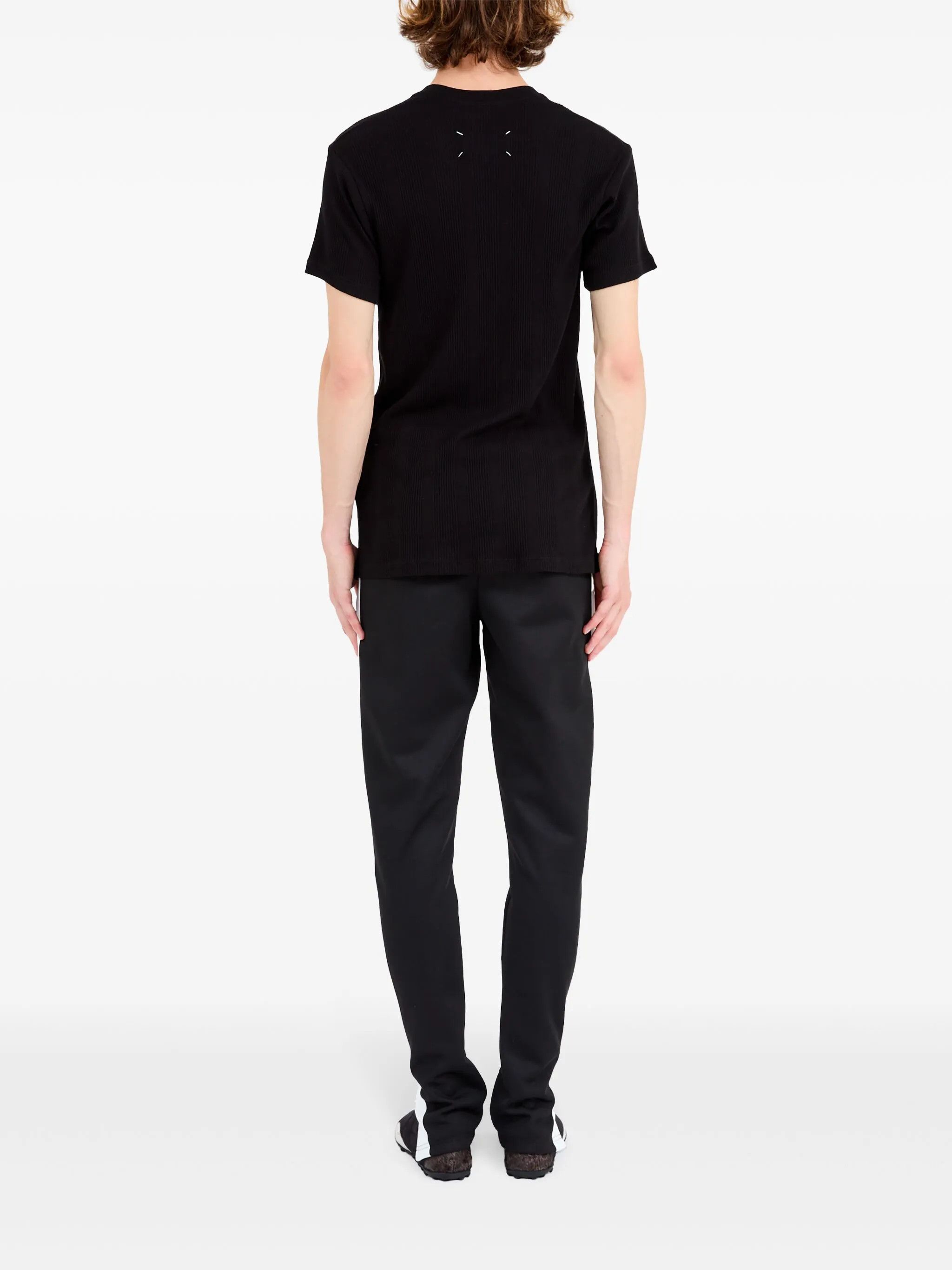 Maison Margiela o1w1db10126 Four-Stitch Logo T-Shirt in Black Size US XL / EU 56 / 4 - 4 Thumbnail