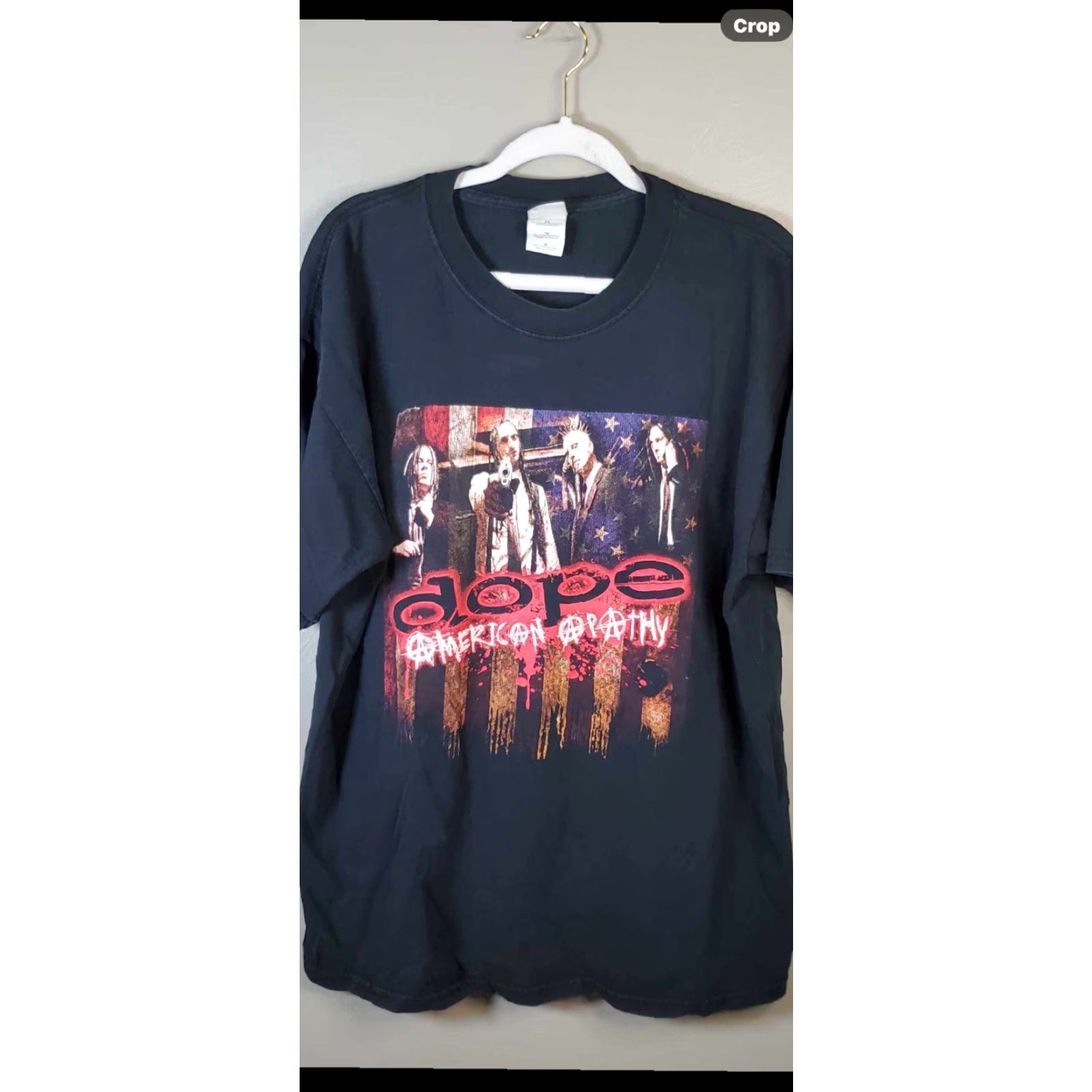 Gildan VINTAGE Dope American Apathy Jagermeister Band Tee Tour T Shirt XL TG Black 90s Band Music Rock XLT Mens Short Sleeve T-Shirt Size US XL / EU 56 / 4 - 2 Thumbnail