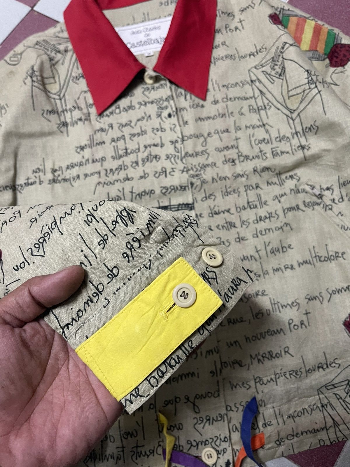 Jean Charles De Castelbajac × Vintage Vintage ART Castelbajac Cropped Light Jacket Size M / US 6-8 / IT 42-44 - 6 Thumbnail