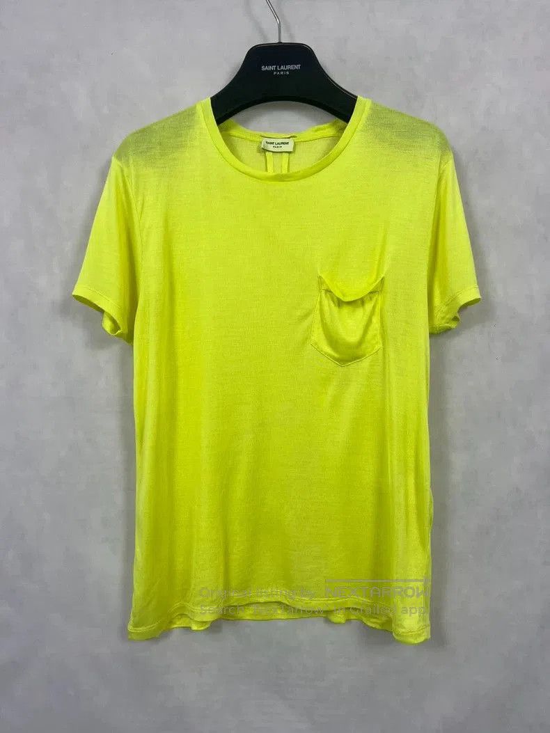 Saint Laurent Silk Fluorescent Yellow T.
