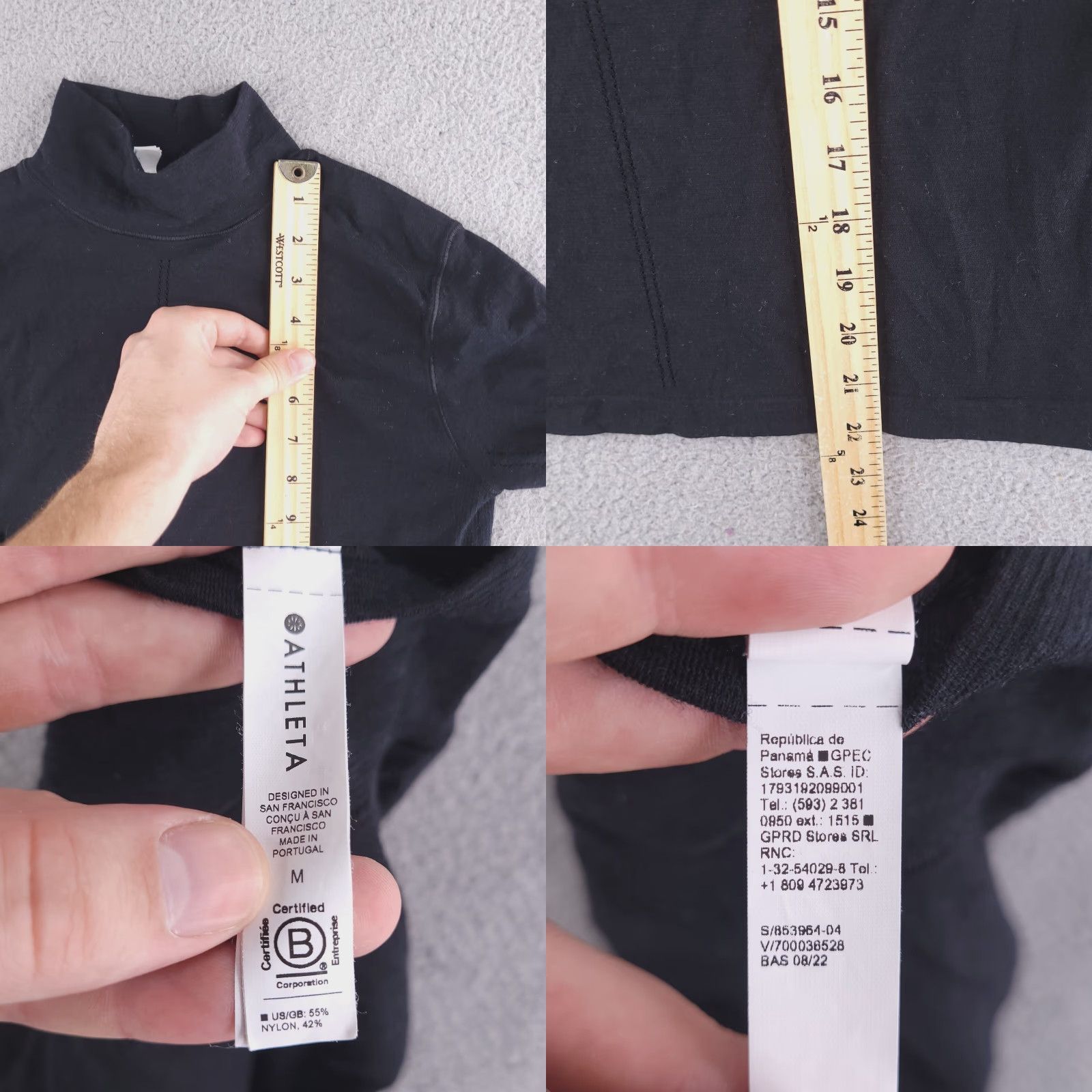 Athleta Athleta Sweater Womens M Black Stretch Mock Neck Long Sleeve Casual Pullover Womens Size M / US 6-8 / IT 42-44 - 8 Thumbnail