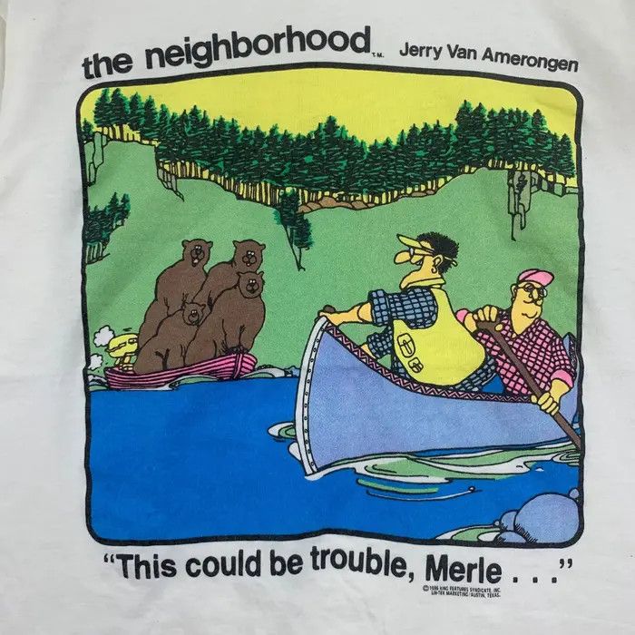 Vintage Vintage 1986 THE NEIGHBORHOOD Jerry Van Amerongen Tee Shirt Size US M / EU 48-50 / 2 - 4 Thumbnail