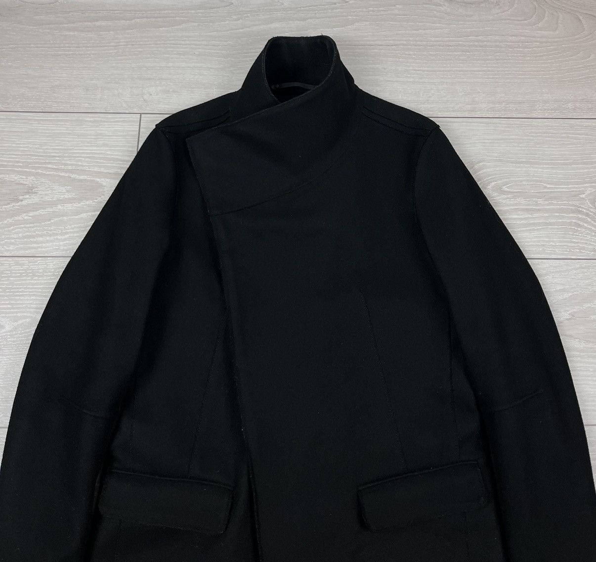 Allsaints Allsaints Thirty Six Black Wool Avante Garde Coat Jacket Size M / US 6-8 / IT 42-44 - 5 Thumbnail