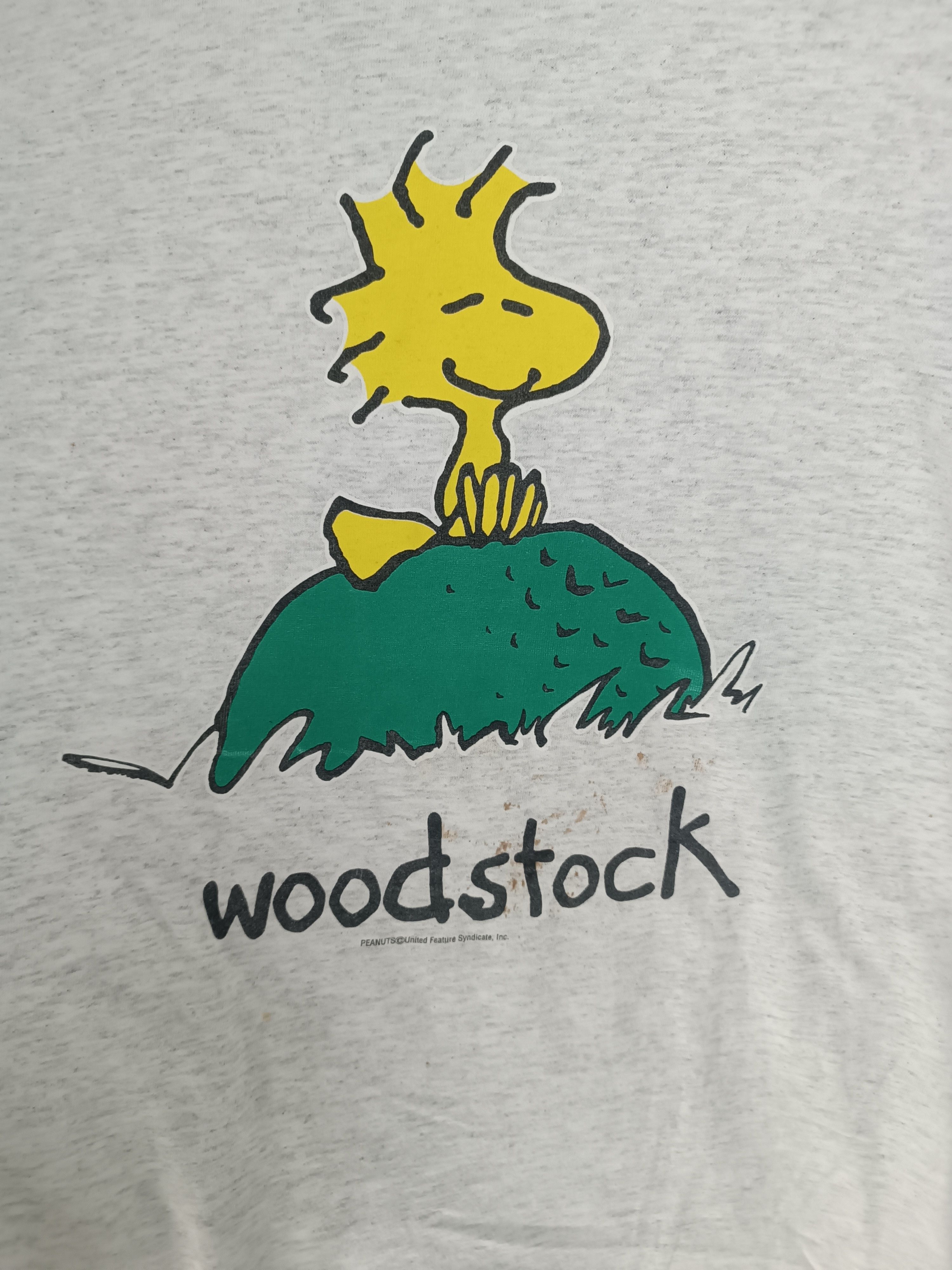 Vintage VINTAGE 90'S WOODSTOCK X PEANUTS STAINED TEE VERY RARE Size US M / EU 48-50 / 2 - 6 Thumbnail