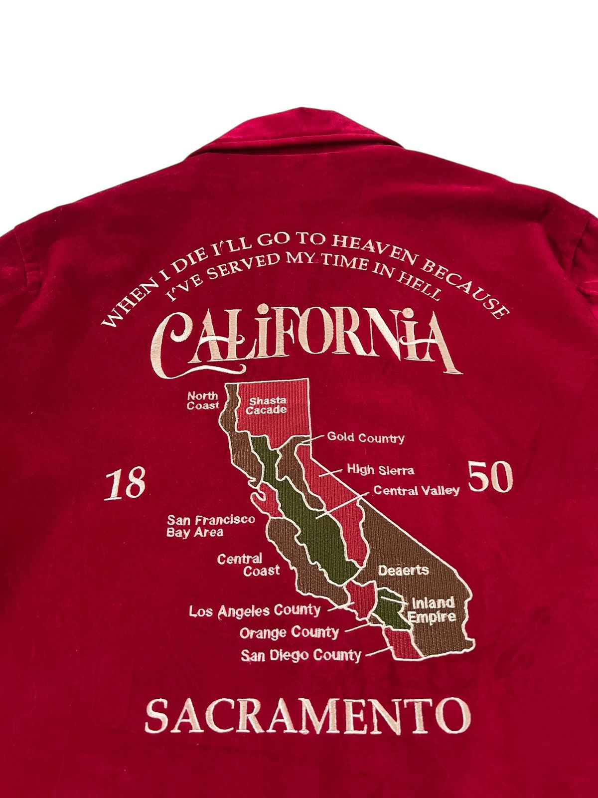 JACKROSE Jackrose Red Velvet Embroidery Souvenir Jacket Size US S / EU 44-46 / 1 - 7 Thumbnail