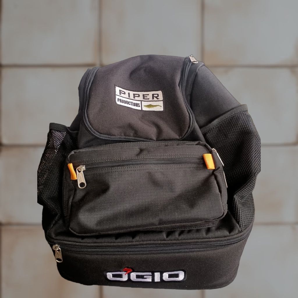 Vintage OGIO Backpack Mens Large Black Insulated Wine Bag 4 Pocket Custom Embroidery Bottle Pocket Lightweight Travel Casual Logo Piper Productions Fun Size ONE SIZE - 1 Thumbnail