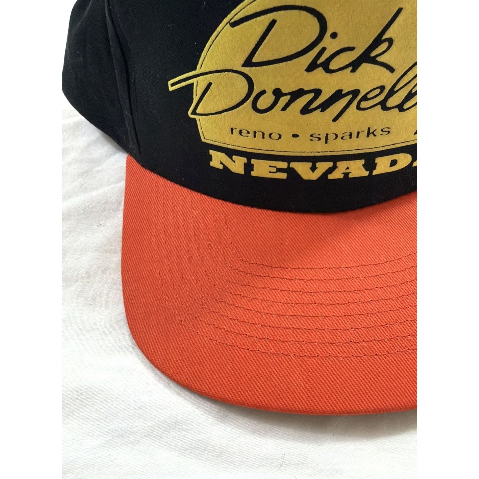 Vintage VINTAGE KC Collections Snapback Hat Mens One Size Black Orange Dick Donnelly Nevada Size ONE SIZE - 5 Thumbnail