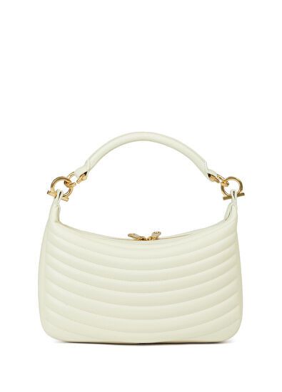 Salvatore Ferragamo o1s1rm0325 Size: OS / Leather Shoulder Bag in White Size ONE SIZE - 4 Thumbnail