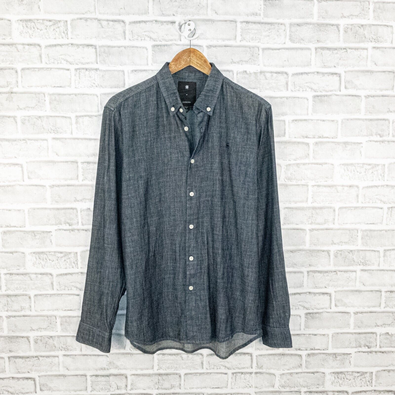 G-Star G Star RAW Straight fit Button Down denim Shirt chambray Size US M / EU 48-50 / 2 - 1 Thumbnail