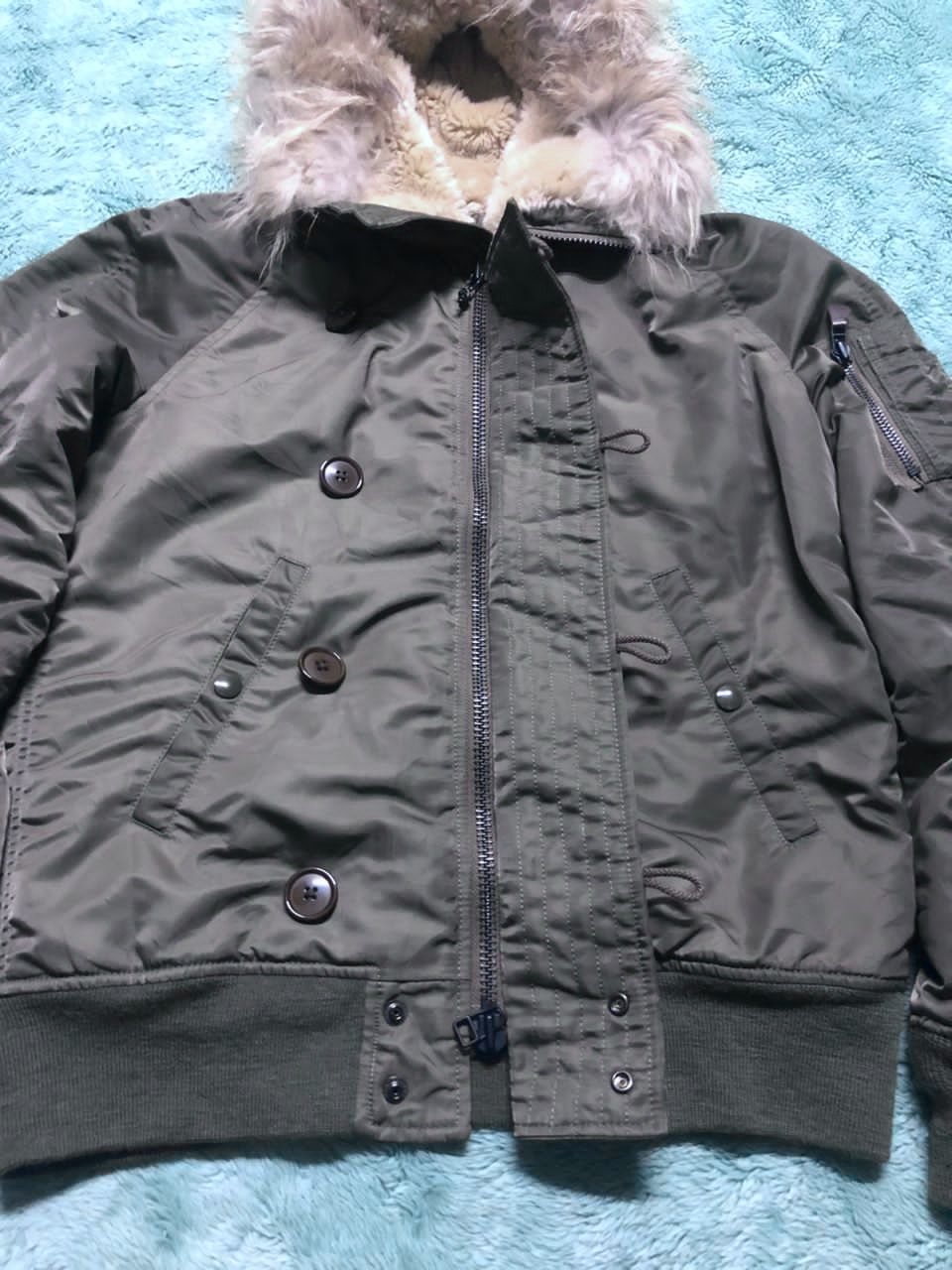 If Six Was Nine AMERICAN RAG CIE BOMBER JACKET FUR HOODED MILITARY JACKET Size US M / EU 48-50 / 2 - 4 Thumbnail