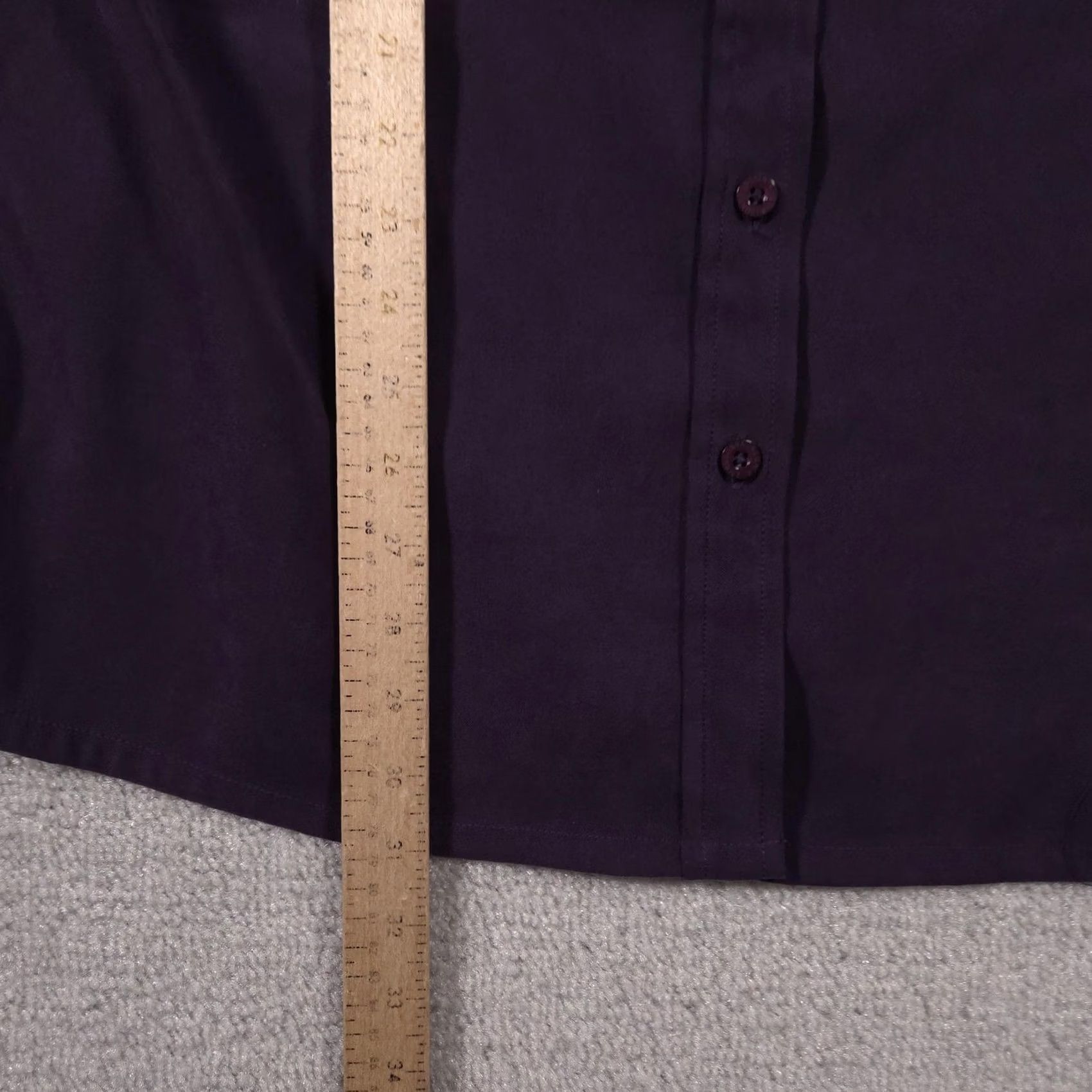 Gloria Vanderbilt Gloria Vanderbilt Shirt Womens Large Purple Button Front Long Sleeve Blouse Top Size L / US 10 / IT 46 - 7 Thumbnail