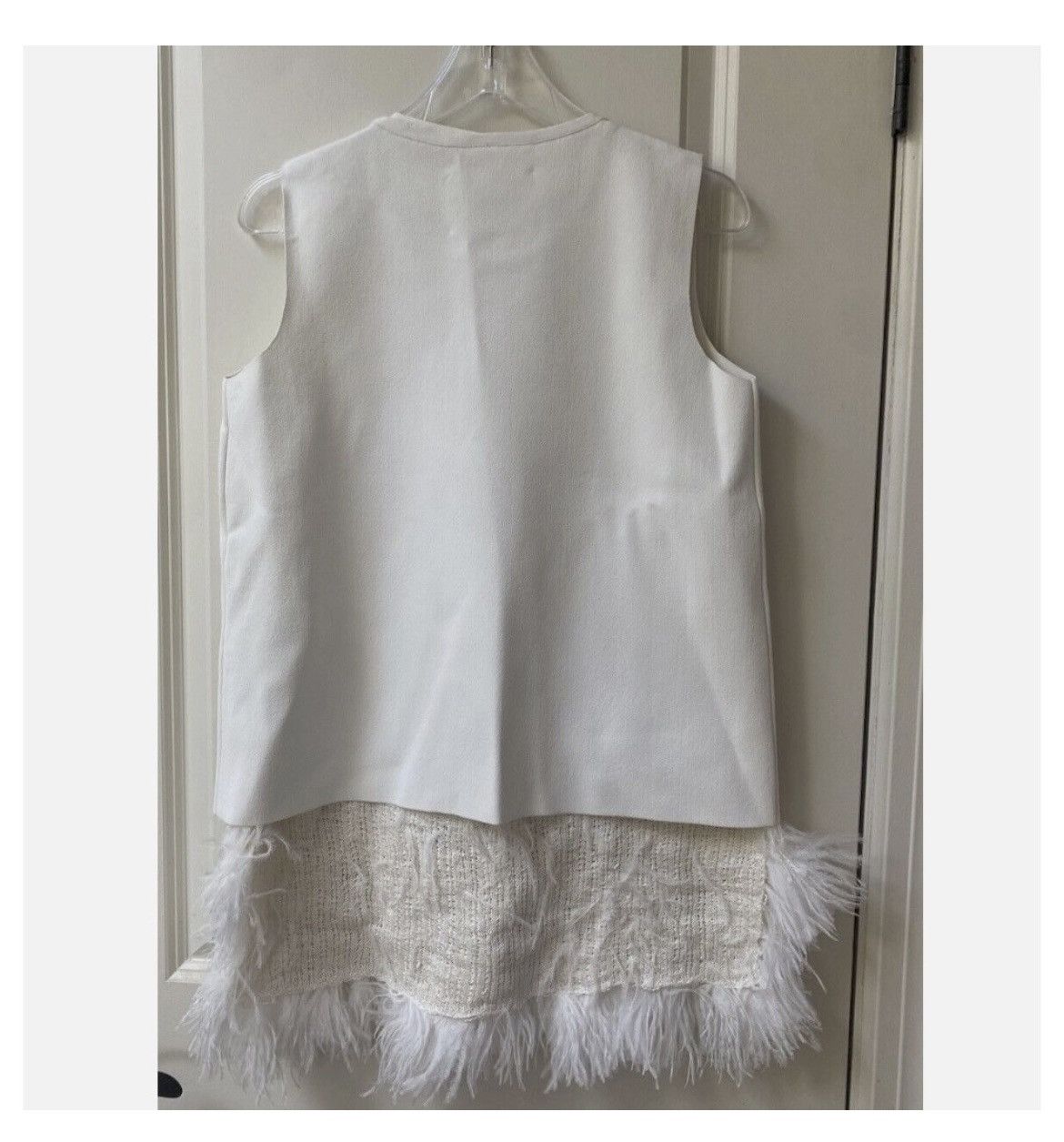 Jil Sander Ostritch Feather Rare Runway Piece Viscose Tunic Mini Dress Size S / US 4 / IT 40 - 9 Thumbnail