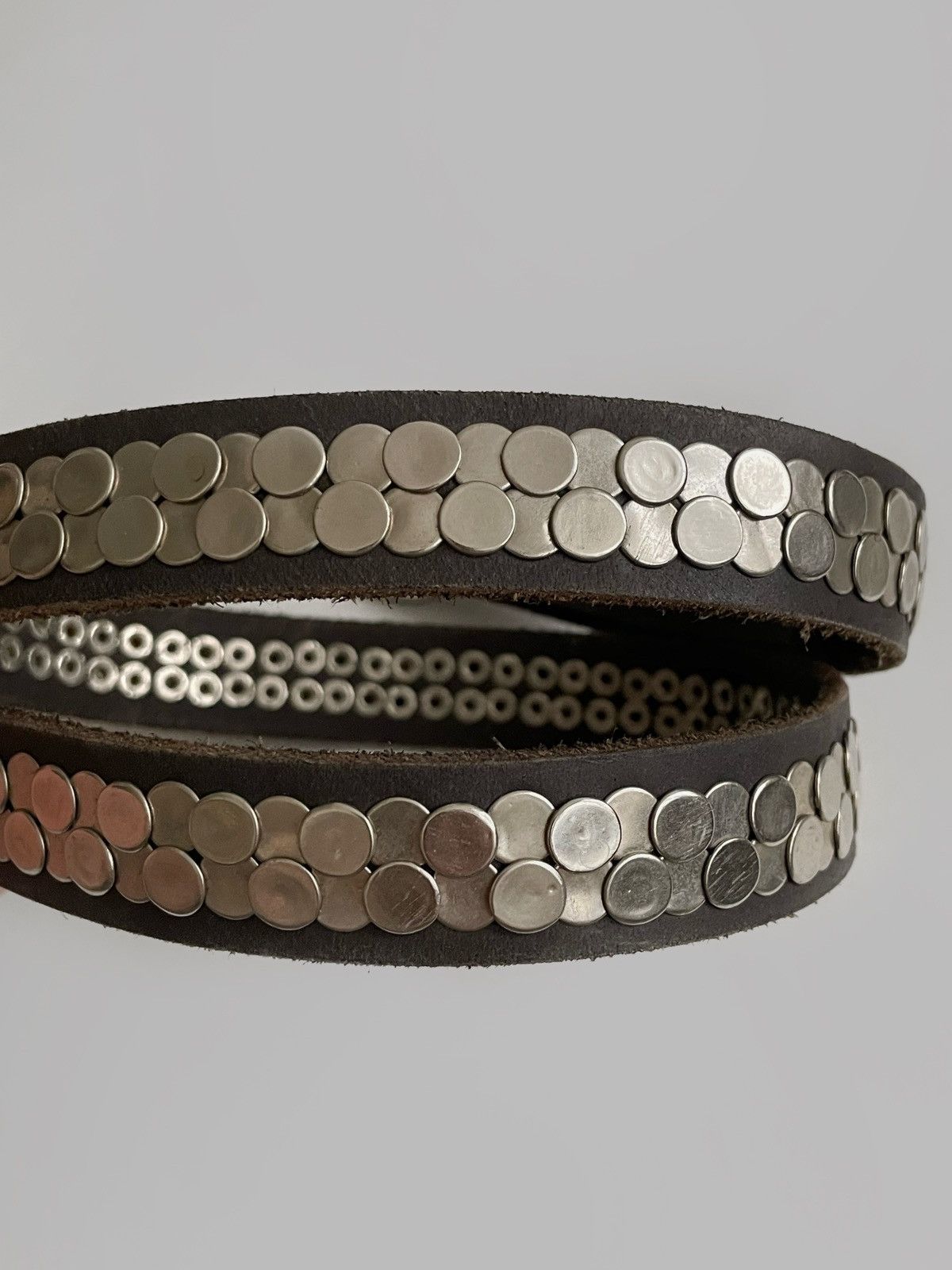 20471120 Archive hard leather/metal belt 2000s Size ONE SIZE - 4 Thumbnail