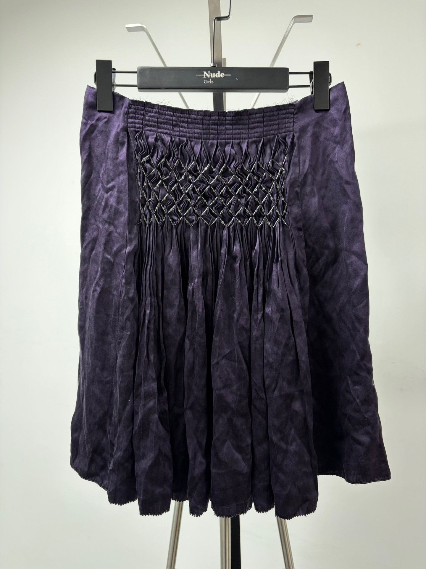 Issey Miyake Issey Miyake FETE Purple Pleated Skirt Size 24" / US 00 / IT 34 - 1 Thumbnail