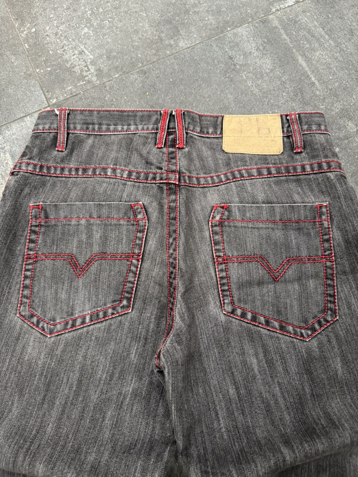 Southpole Vintage Y2K Design Lab Premium Black & Red Denim Pants 34x30 Size US 34 / EU 50 - 7 Thumbnail