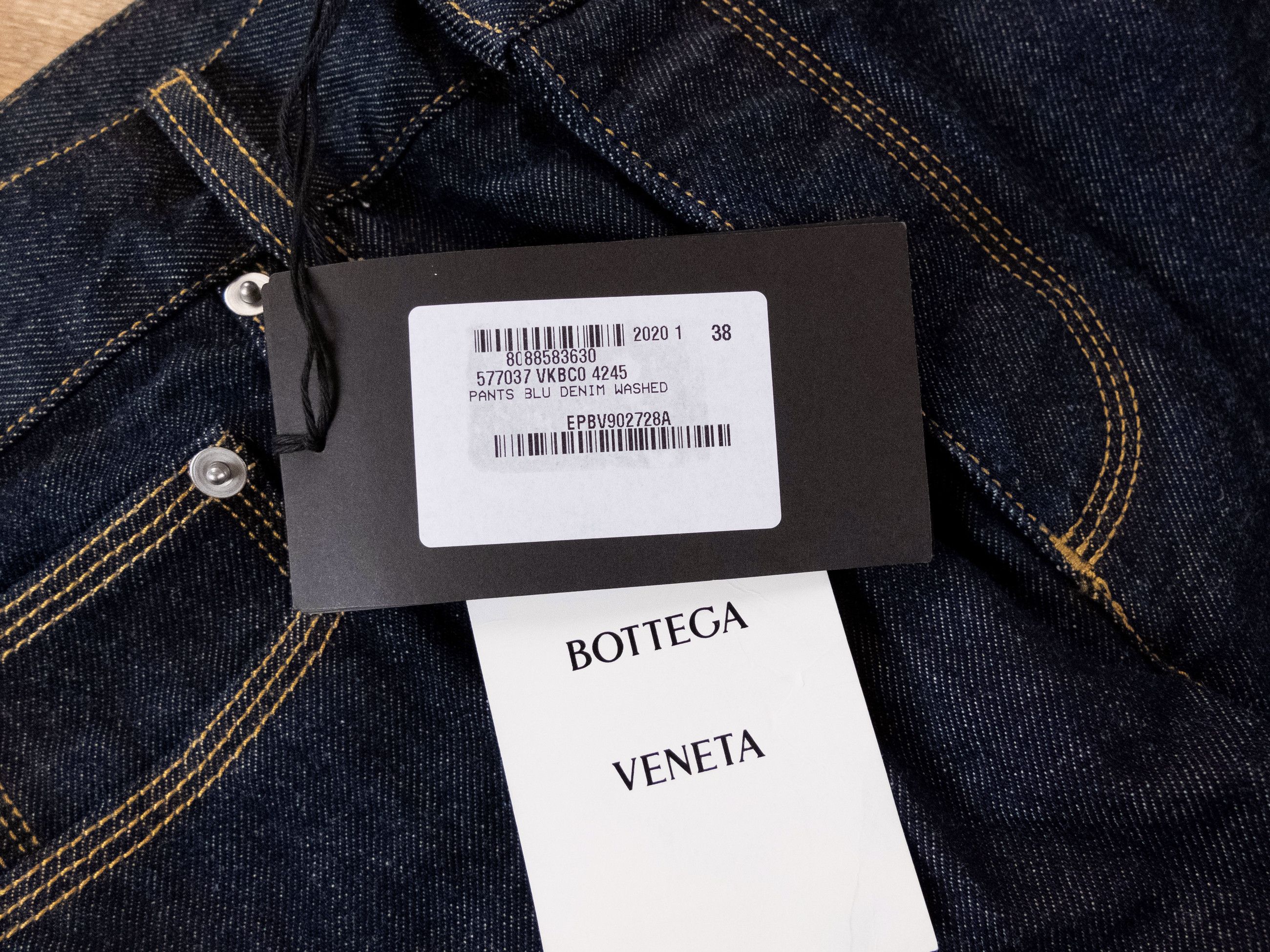 Bottega Veneta BOTTEGA VENETA navy blue straight leg jeans 38 IT / 2 US Size 26" / US 2 / IT 38 - 6 Thumbnail