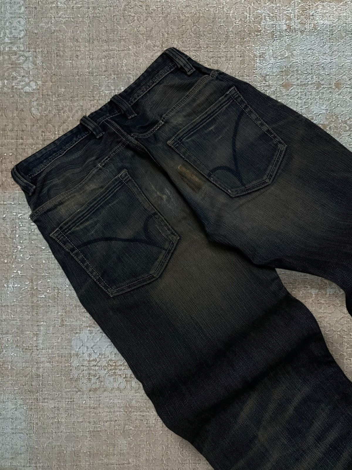 Japanese Brand Vintage 1990s Designer Back Number Mudwash Style Denim Size US 28 / EU 44 - 14 Thumbnail