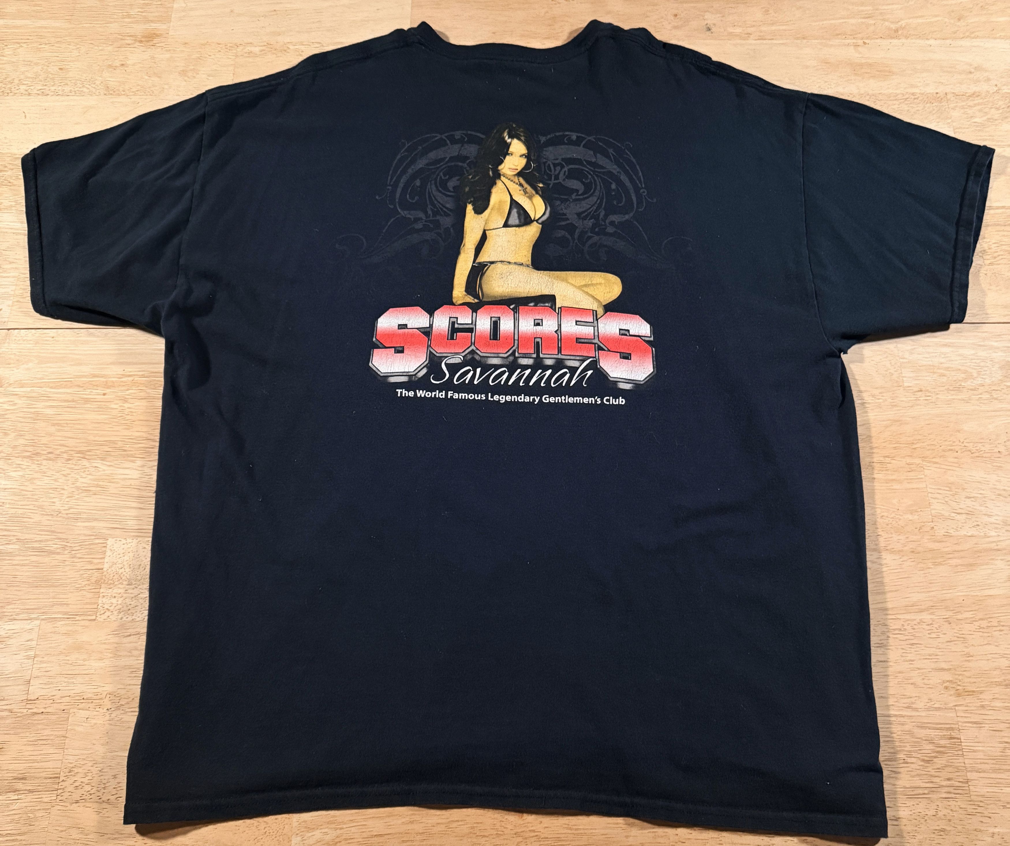 Scores Strip Club 2X Vintage Shirt Rare 1 of 1 Short Sleeve T Shirts