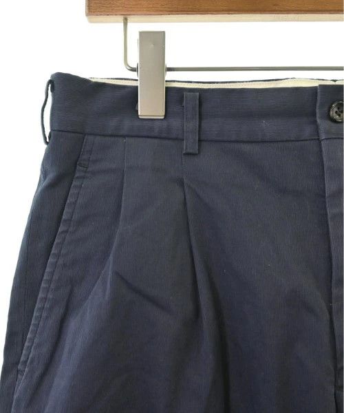 Comme des Garcons Homme Deux Shorts Cotton Plain Zip Fly Half Pants 2 Tuck Navy Blue Size US 33 - 3 Thumbnail