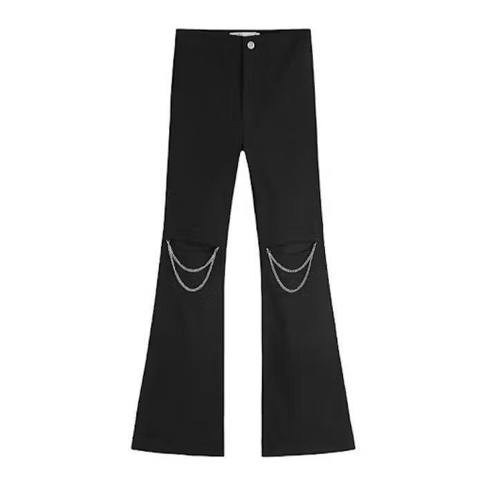 image of Vintage Split Chain Dress Pants in Black, Men's (Size 32)