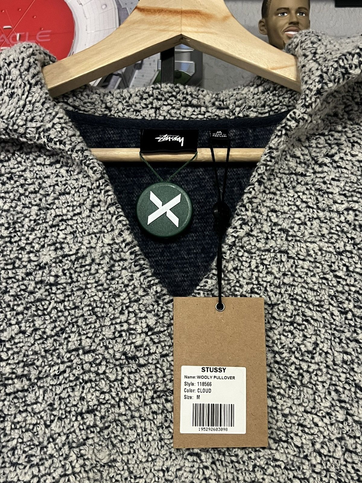 Stussy Stussy Wool Blend Sherpa Pullover Cloud Grey M Size US M / EU 48-50 / 2 - 3 Thumbnail