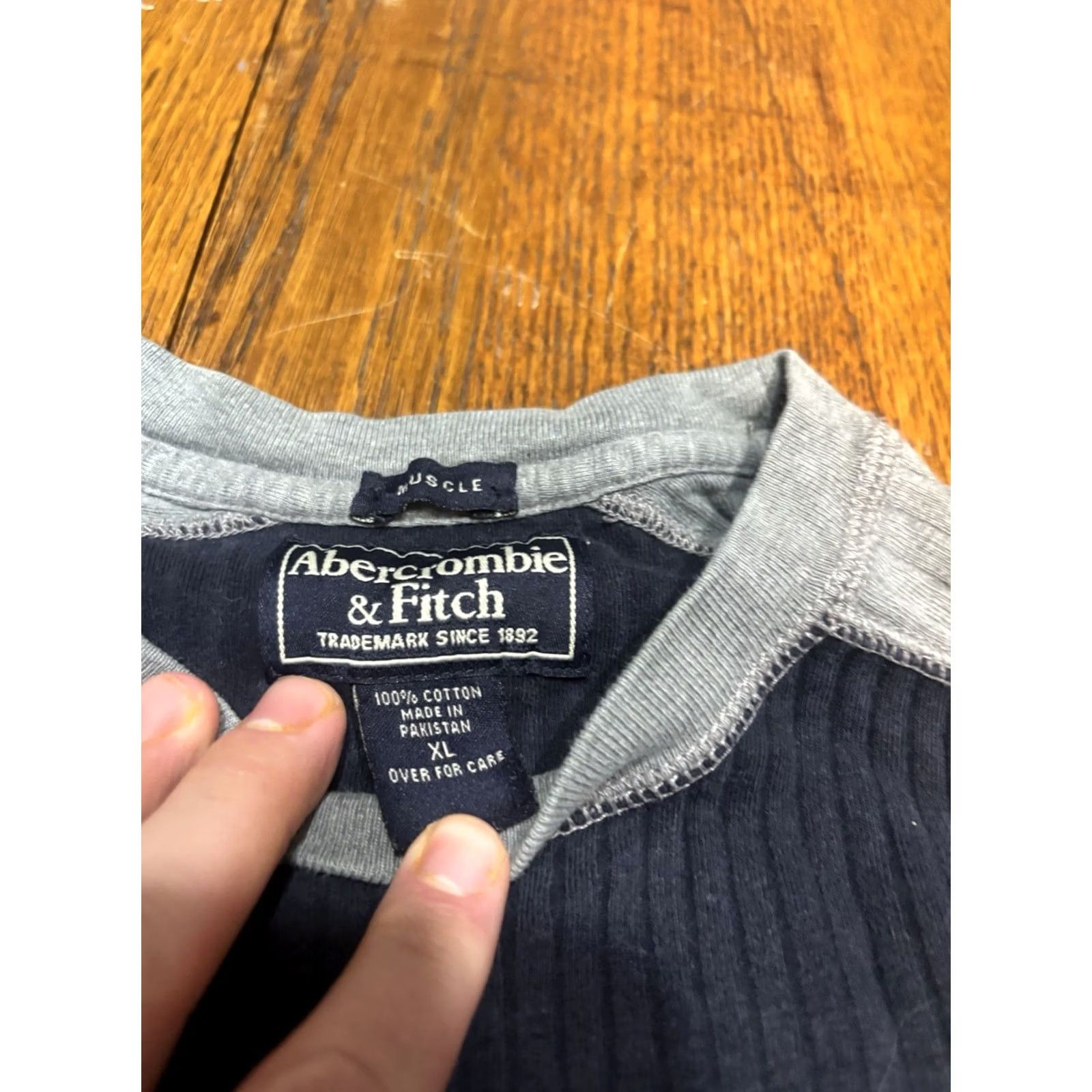 Abercrombie & Fitch VINTAGE Abercrombie & Fitch Shirt Mens Size XL Blue Long Sleeve Cotton Size US XL / EU 56 / 4 - 2 Thumbnail