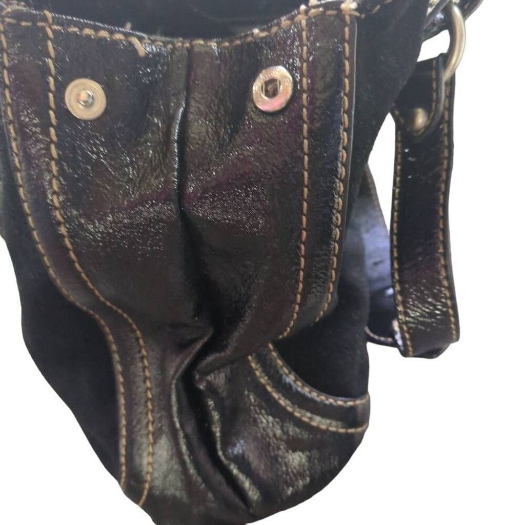 The Sak The Sak Suede Patent Leather Black Hobo Size ONE SIZE - 4 Thumbnail