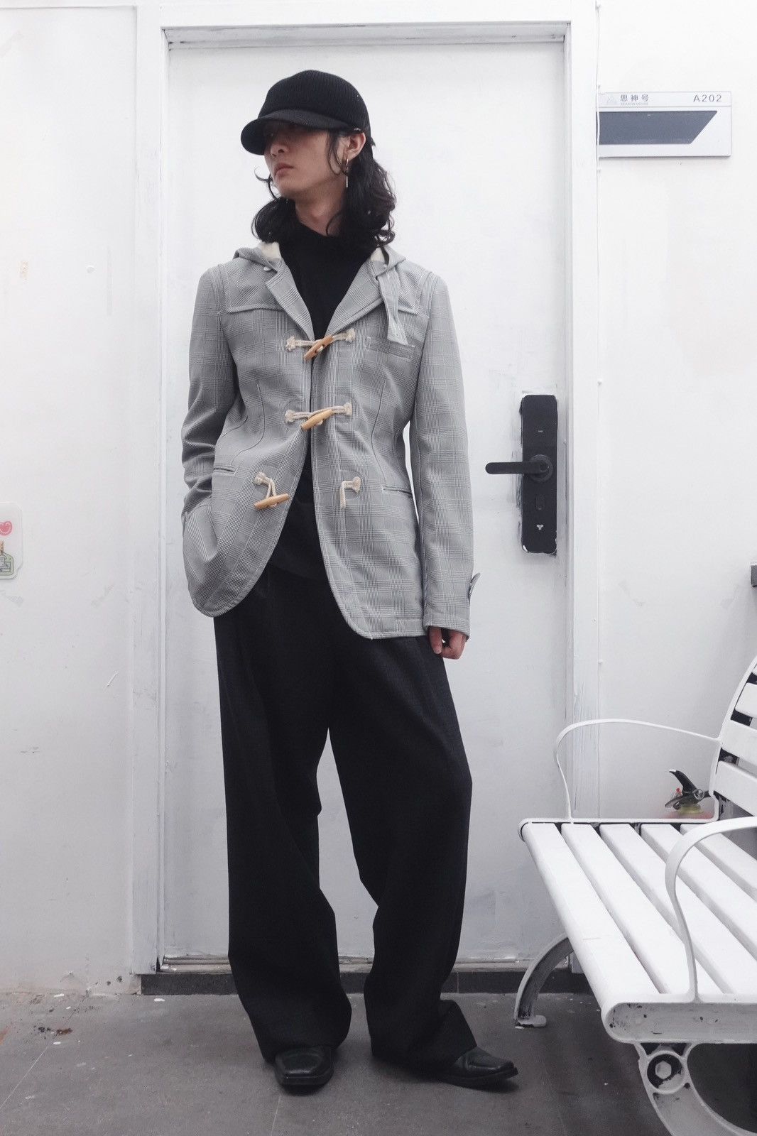 Comme des Garcons Homme Plus Comme Des Garçons | Prince of Wales Check Hooded Suit Jacket Size 48R - 2 Thumbnail