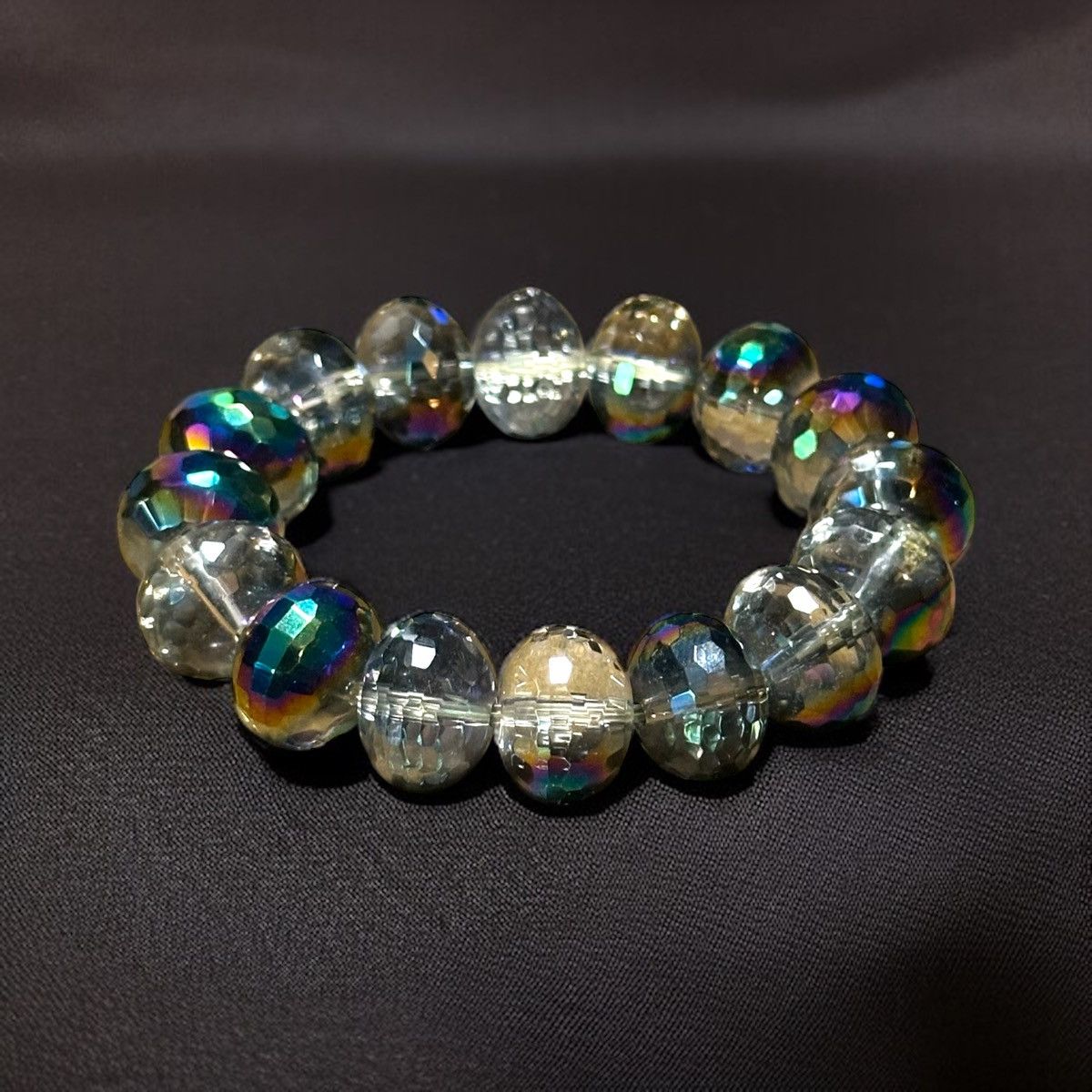 Other Chunky rainbow crystal bead stretch bracelet Size ONE SIZE - 1 Thumbnail