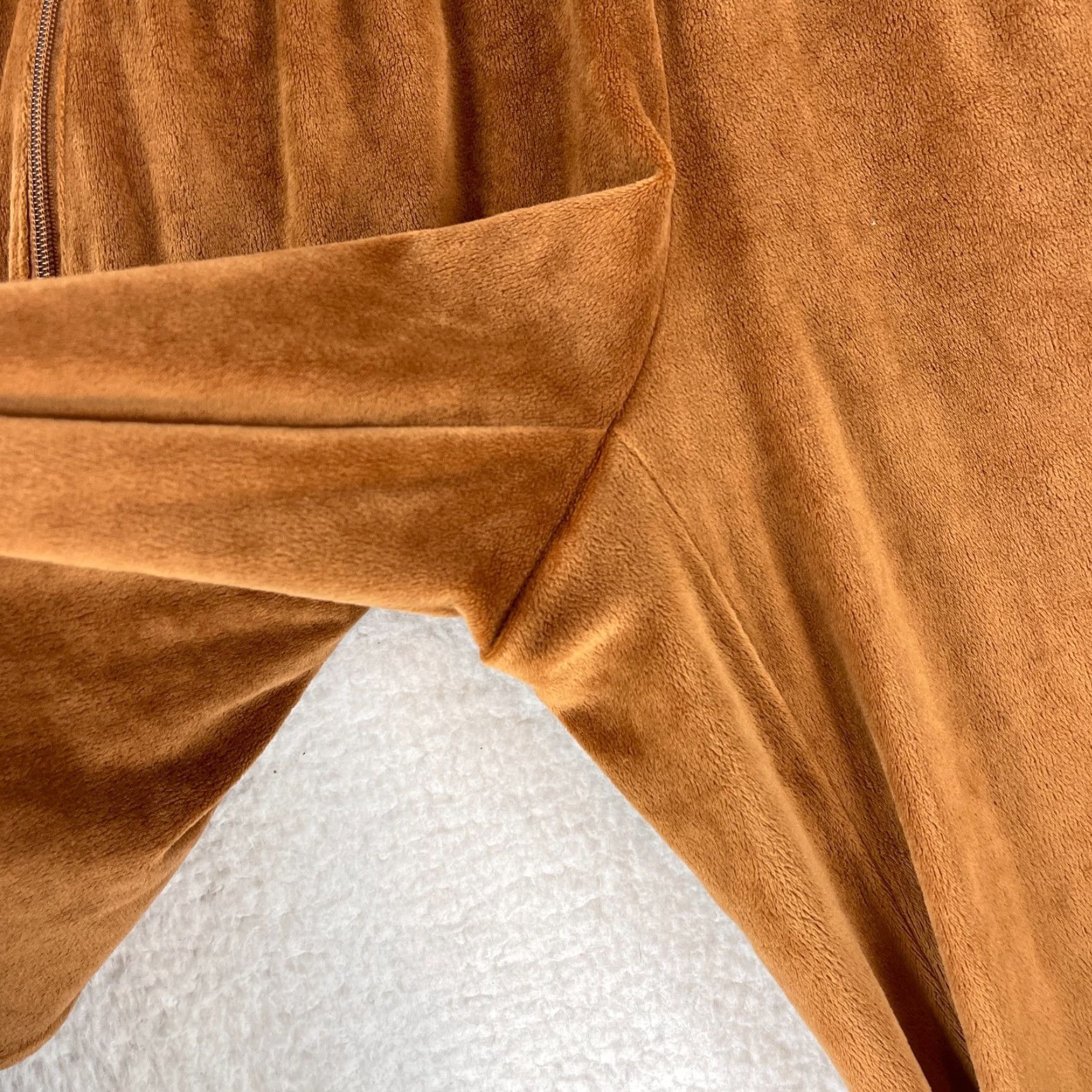 SKIMS SKIMS Brown Velour Track Style Pants Womens Medium Pull On Wide-Leg Stretch Casual Size 32" / US 10 / IT 46 - 5 Thumbnail