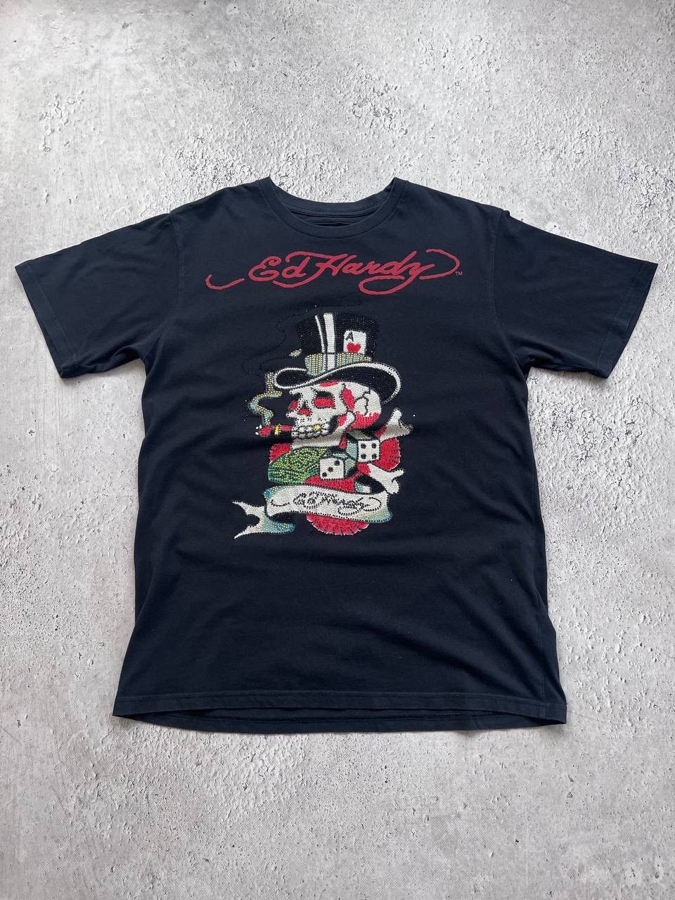 Ed Hardy × Vintage Mens Vintage Ed Hardy T Shirt by Christian Audigier y2k rare Size US L / EU 52-54 / 3 - 1 Thumbnail