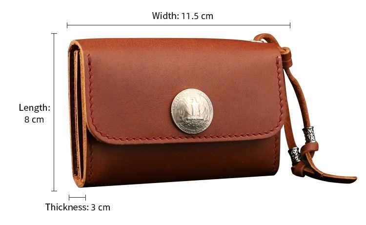 Japanese Brand × Leather × Vintage Handmade Leather Wallet Size ONE SIZE - 3 Thumbnail