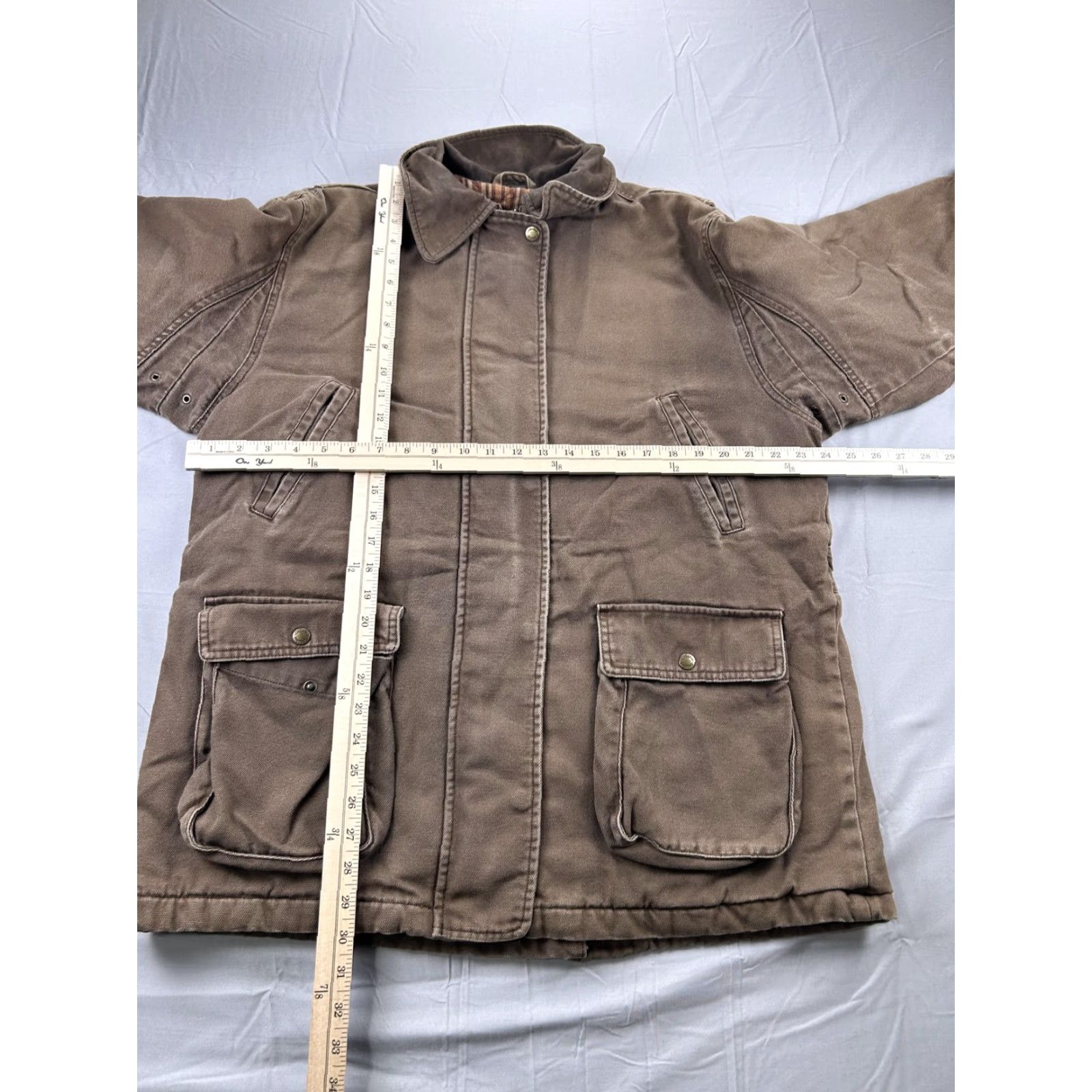 Vintage Cabela's Womens XL Brown Canvas Barn Coat Quilted Lined Cabela's Workwear Jacket Coat Size XL / US 12-14 / IT 48-50 - 5 Thumbnail