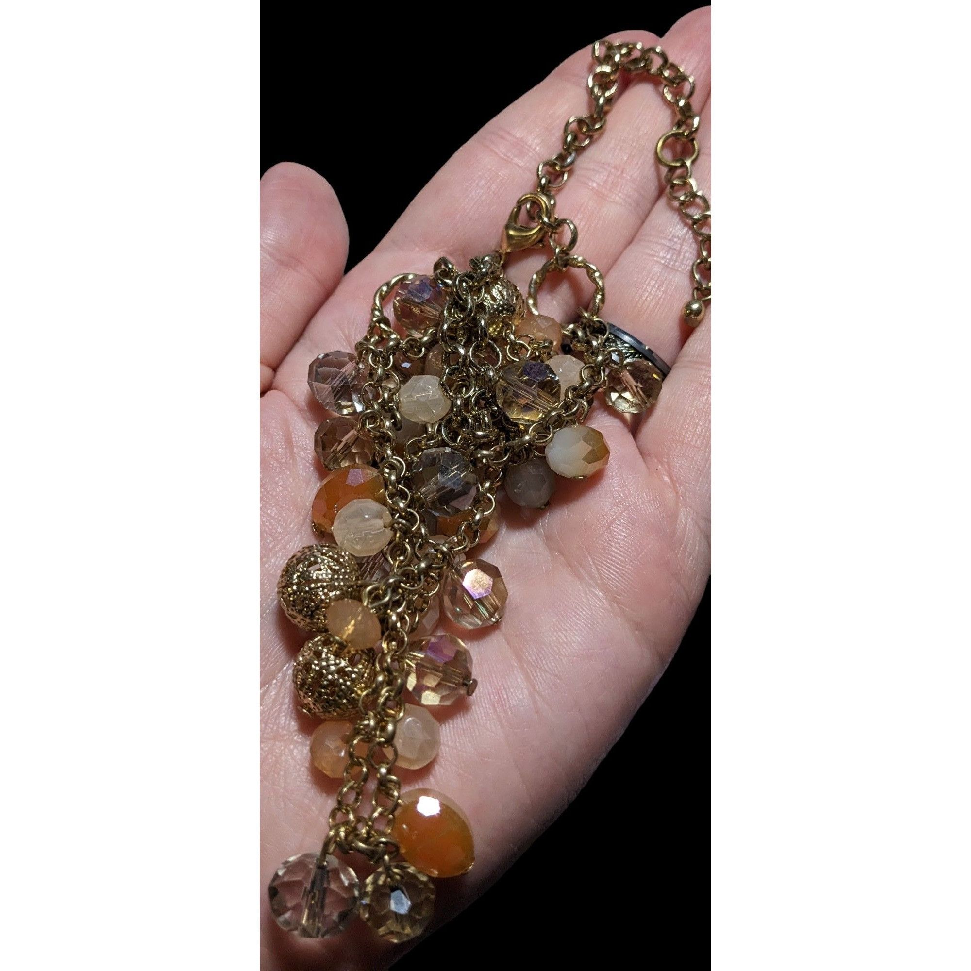 Other Peach And Gold Multilayer Beaded Necklace Size ONE SIZE - 5 Thumbnail