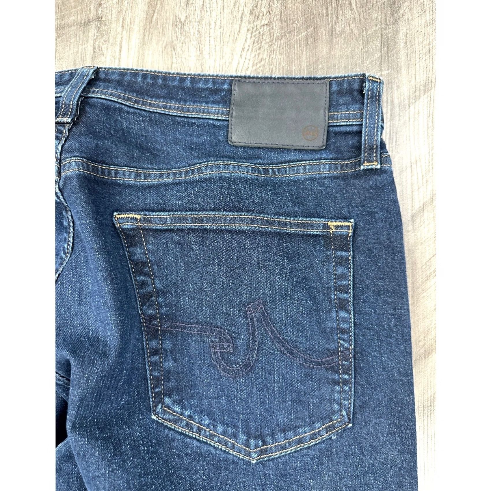 Vintage AG Adriano Goldschmied Everett Slim Straight Jeans Men 38x32 Blue Size US 38 / EU 54 - 6 Thumbnail