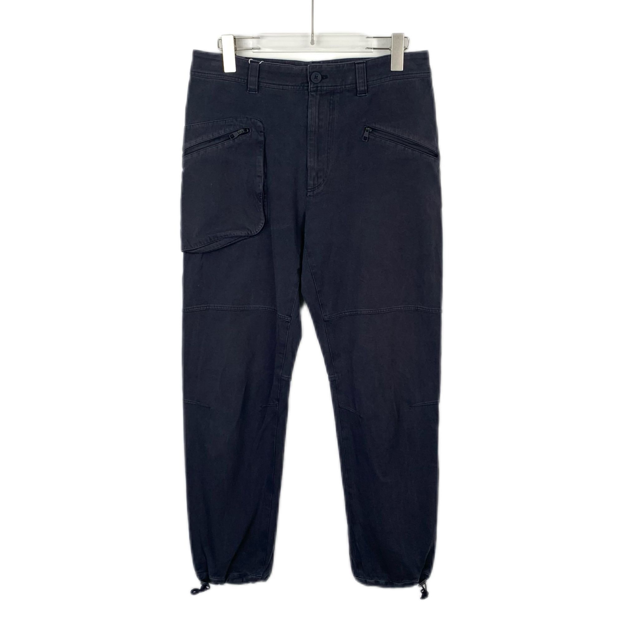 LOUIS VUITTON Mens Smoke Grey Cotton Cargo Pants With Zip De