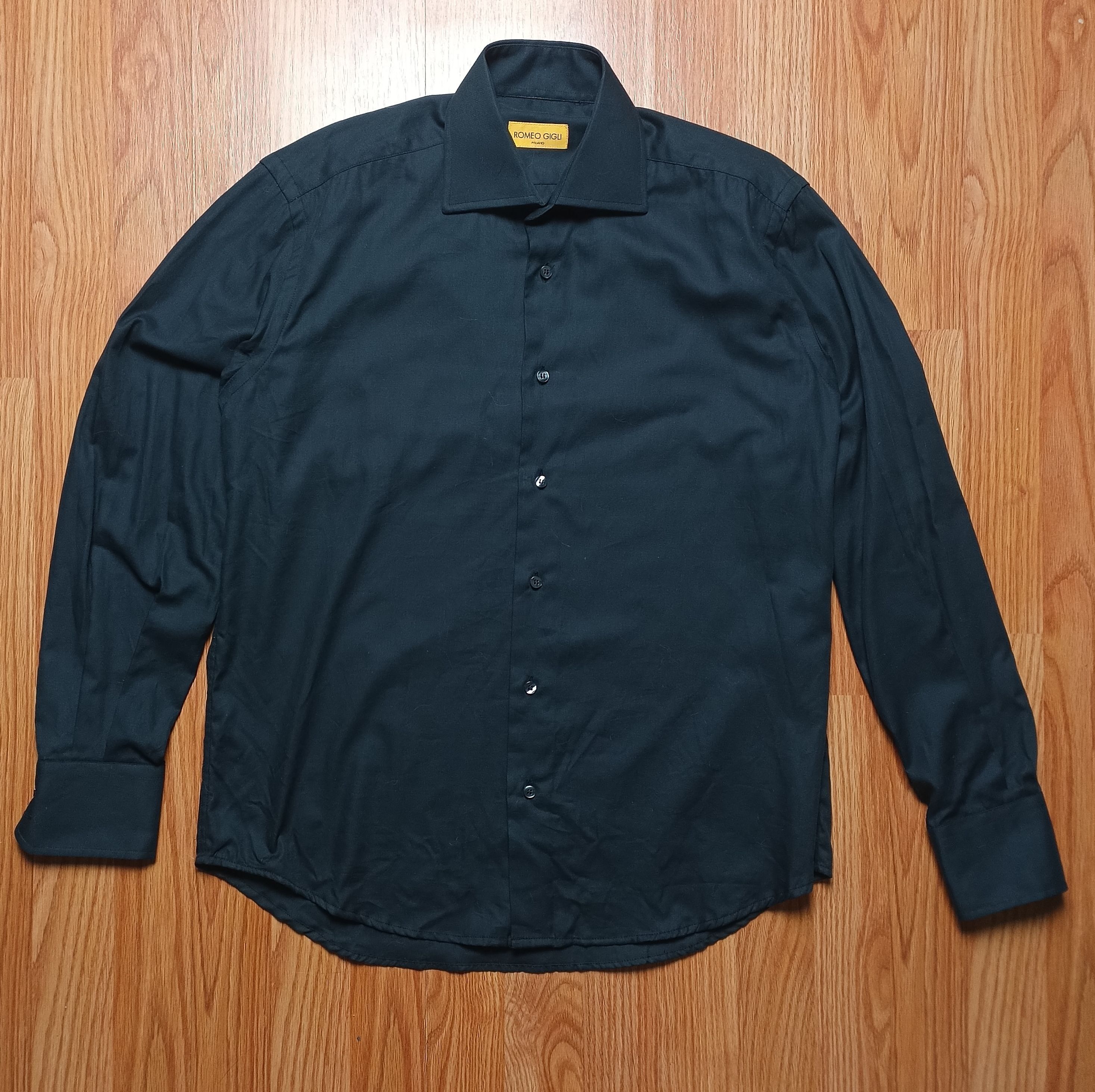 Romeo Gigli Romeo Gigli Black Men Shirt Size 15.5 /39 Size US M / EU 48-50 / 2 - 1 Thumbnail